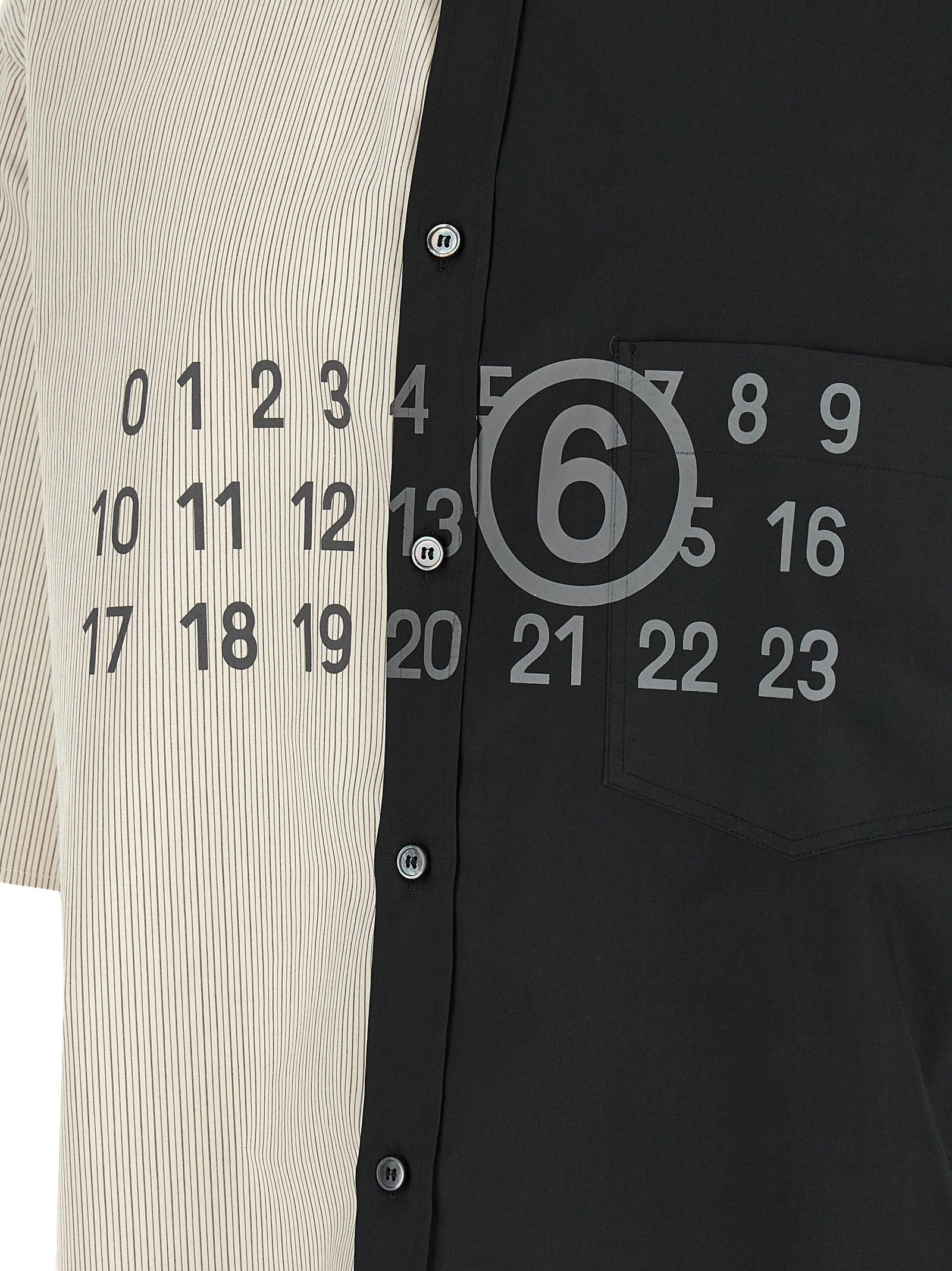 MM6 Maison Margiela Black Cotton Men's Blouse