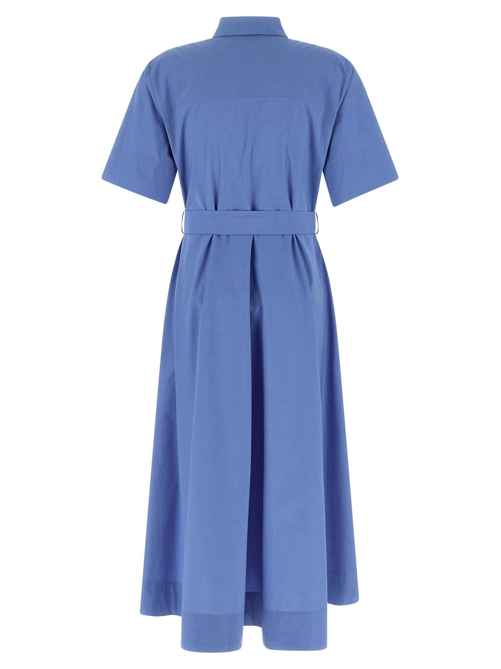 P.A.R.O.S.H. Blue Cotton Midi Women's Dress