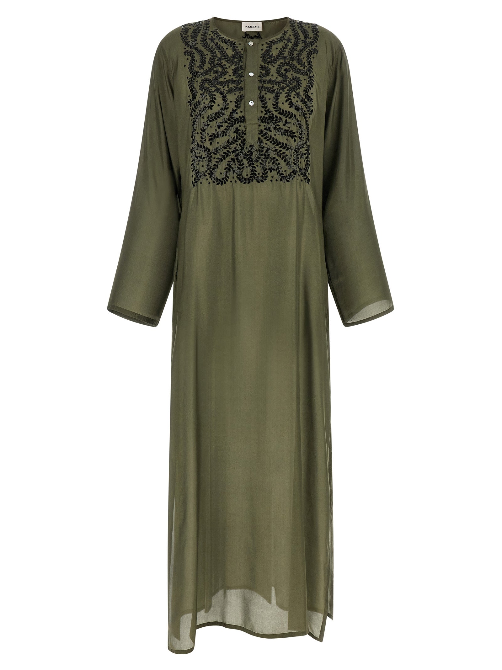 P.A.R.O.S.H. Bicolor Silk Long Women's Dress