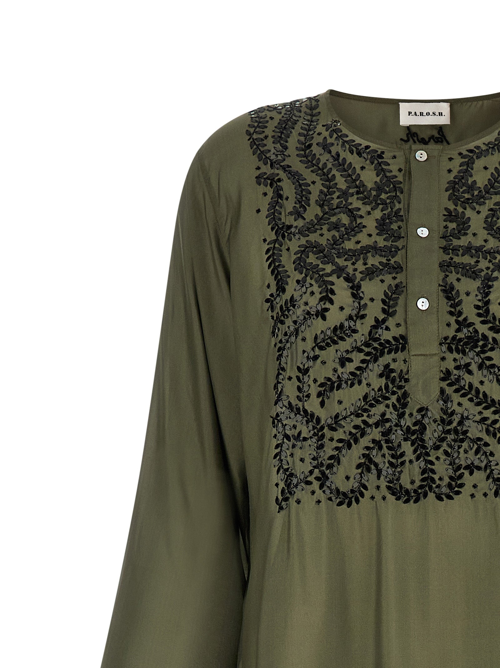 P.A.R.O.S.H. Bicolor Silk Long Women's Dress