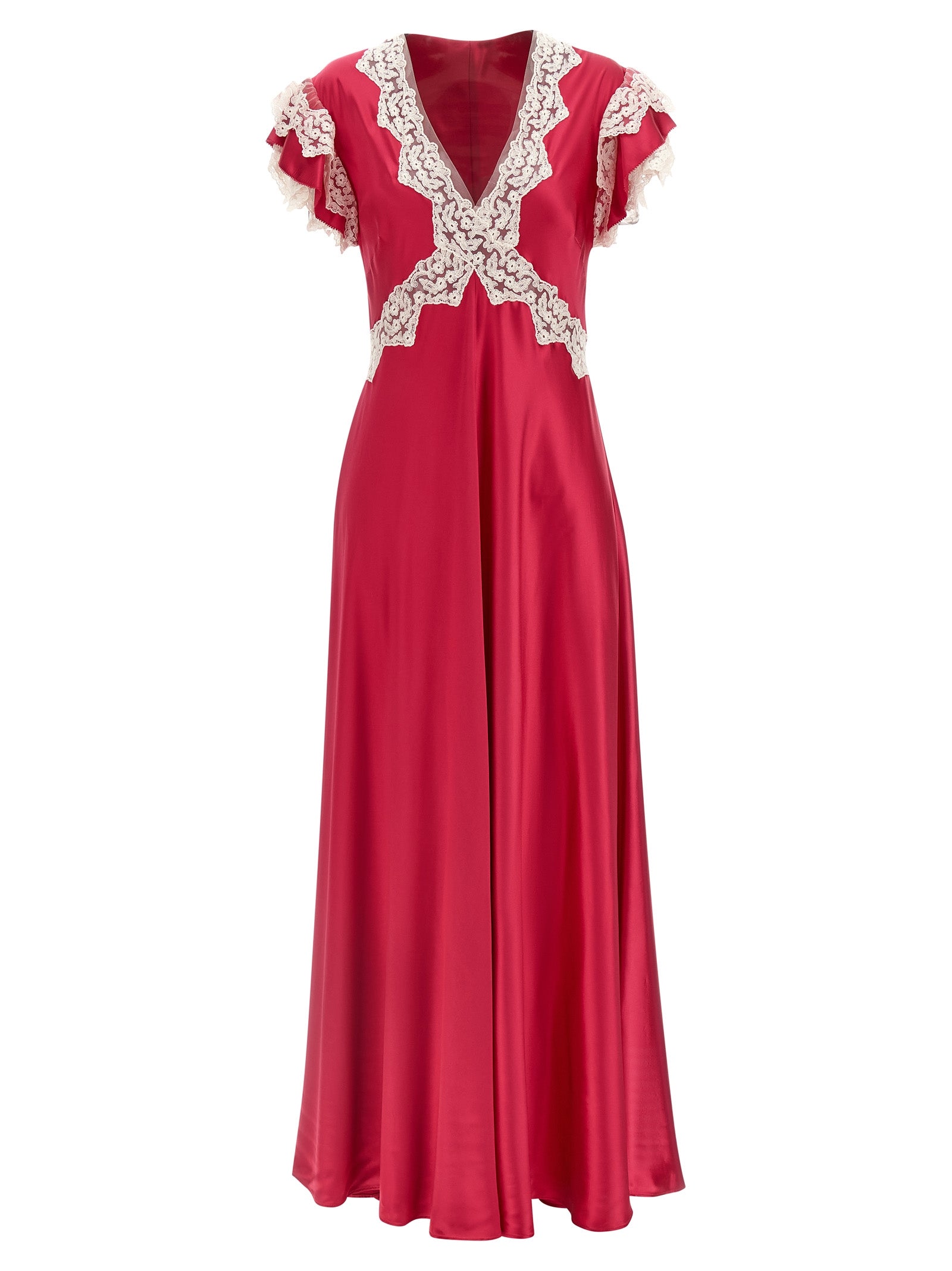 Alberta Ferretti Fuchsia Viscose Long Women's Dress