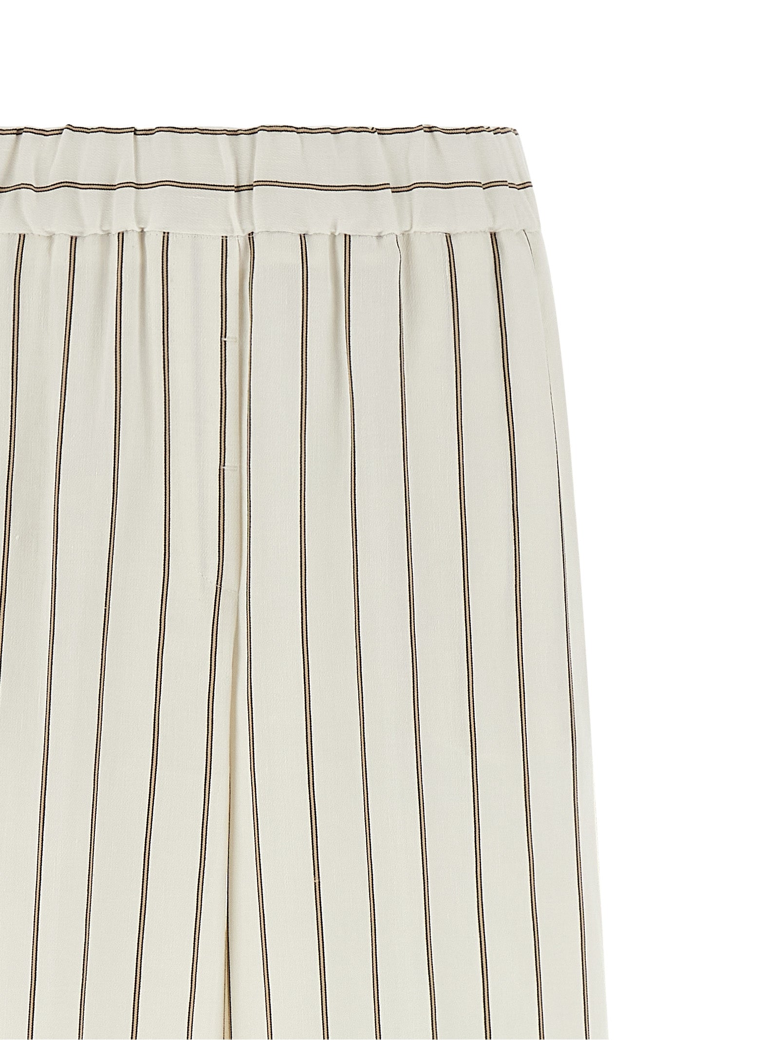 Peserico White Linen Casual Women's Pants