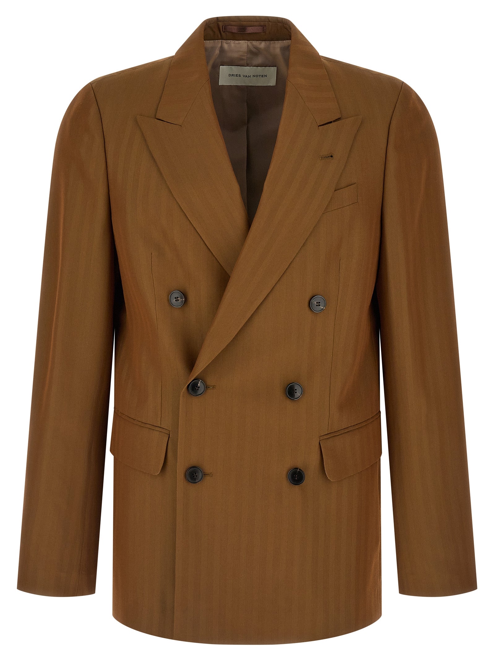Dries Van Noten Brown Wool Men's Blazer