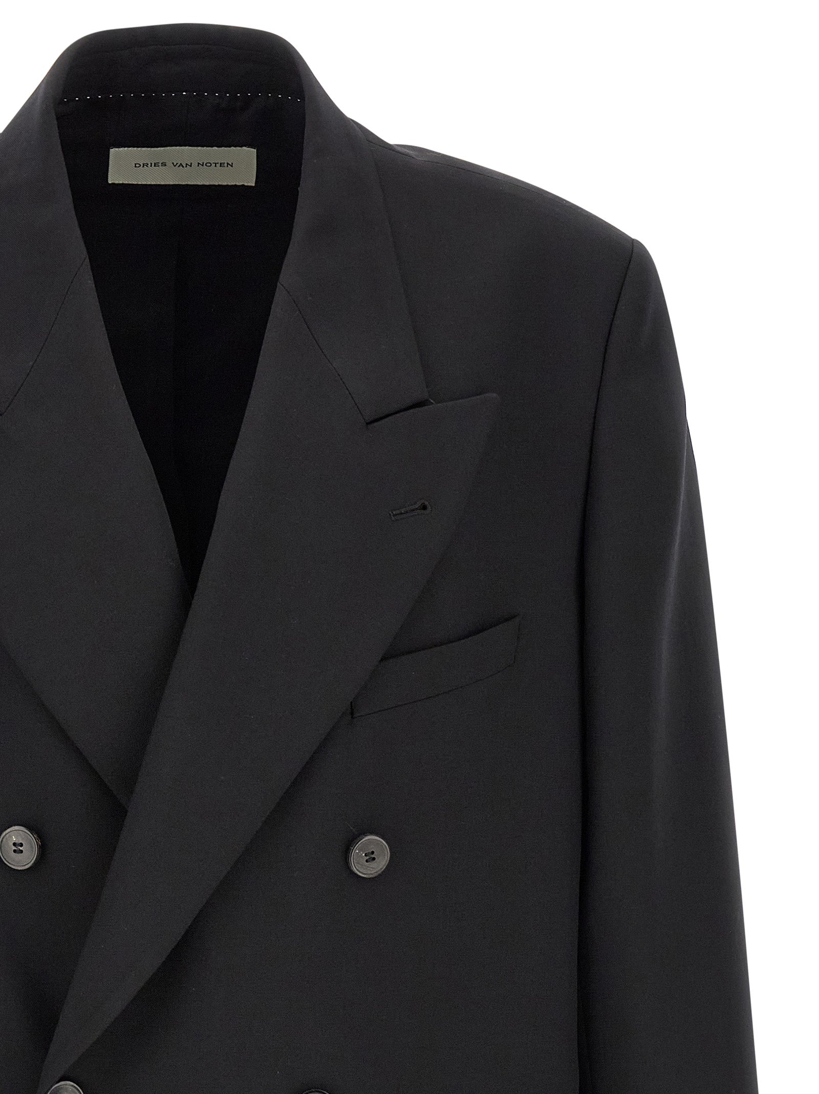 Dries Van Noten Black Wool Men's Blazer