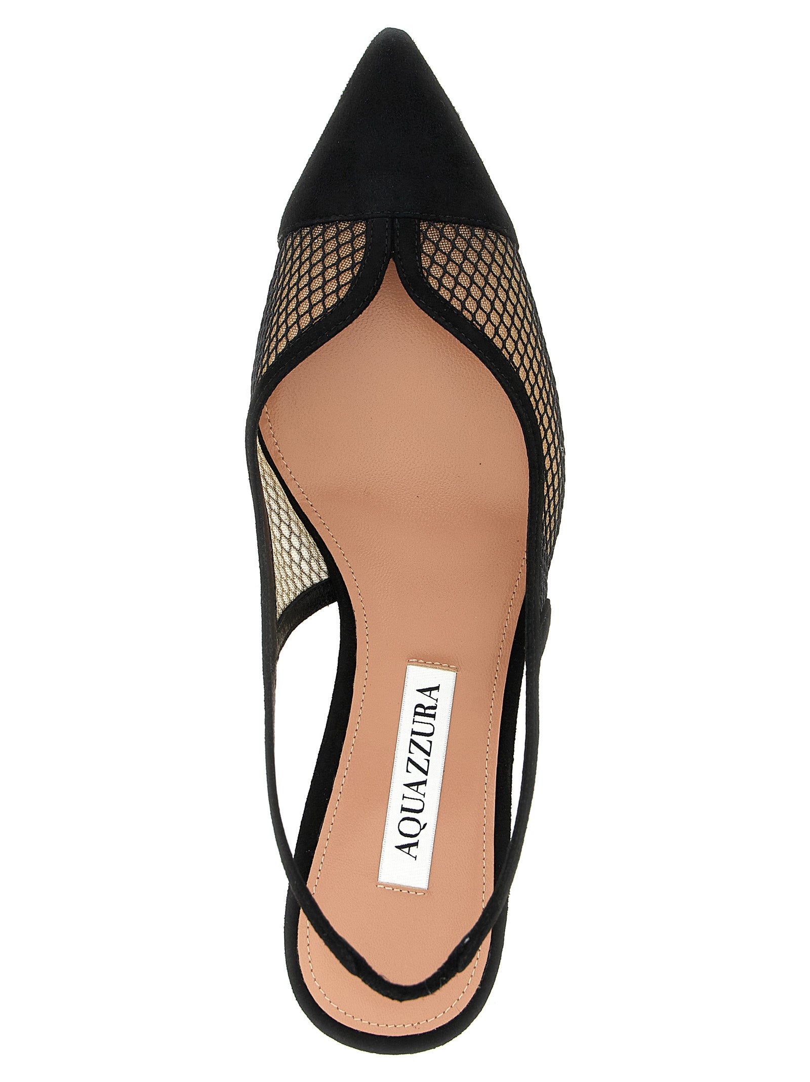 Aquazzura Black Textile Mid Heel Women's Pumps