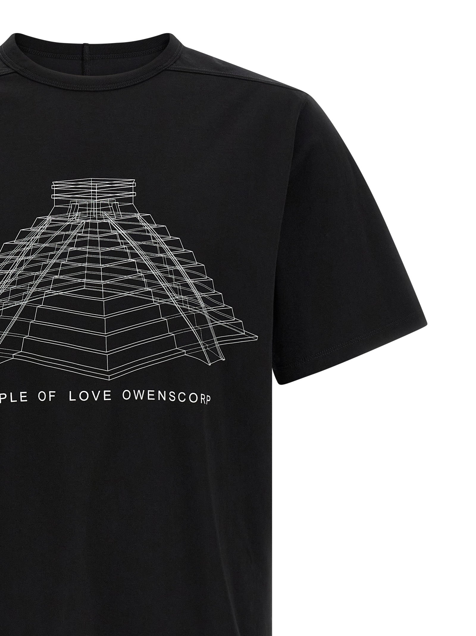 Rick Owens Black Cotton Men's T-Shirt