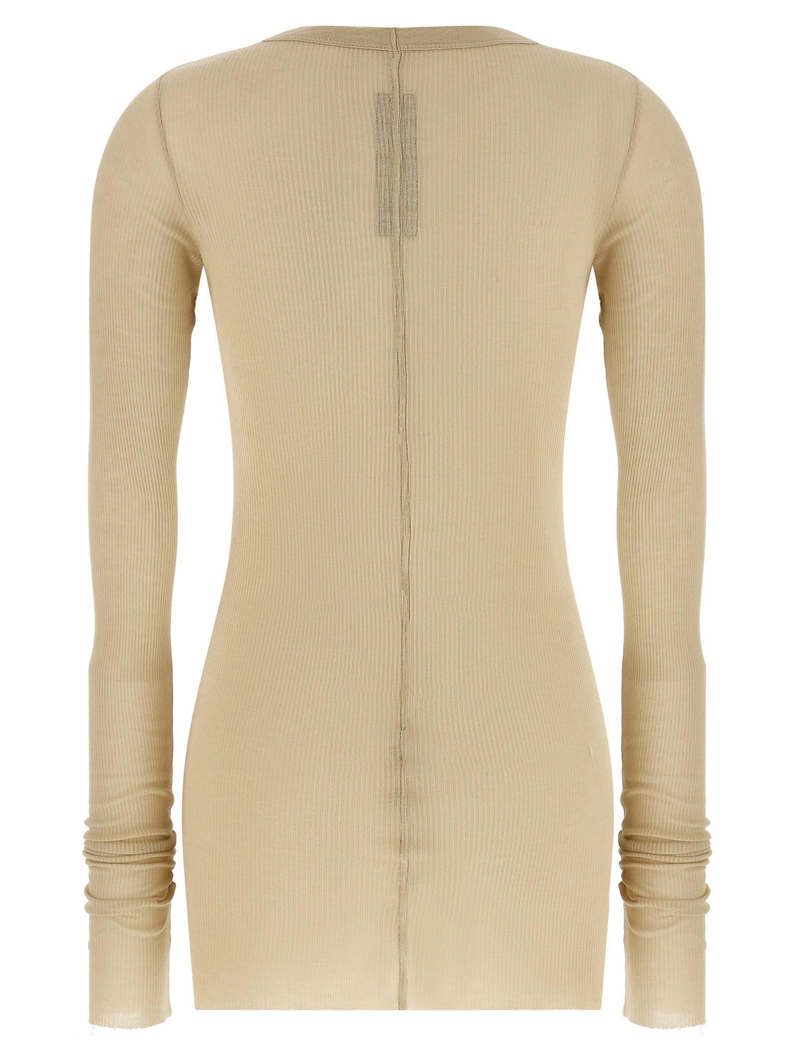Rick Owens Beige Viscose Long Sleeve Women's T-Shirt