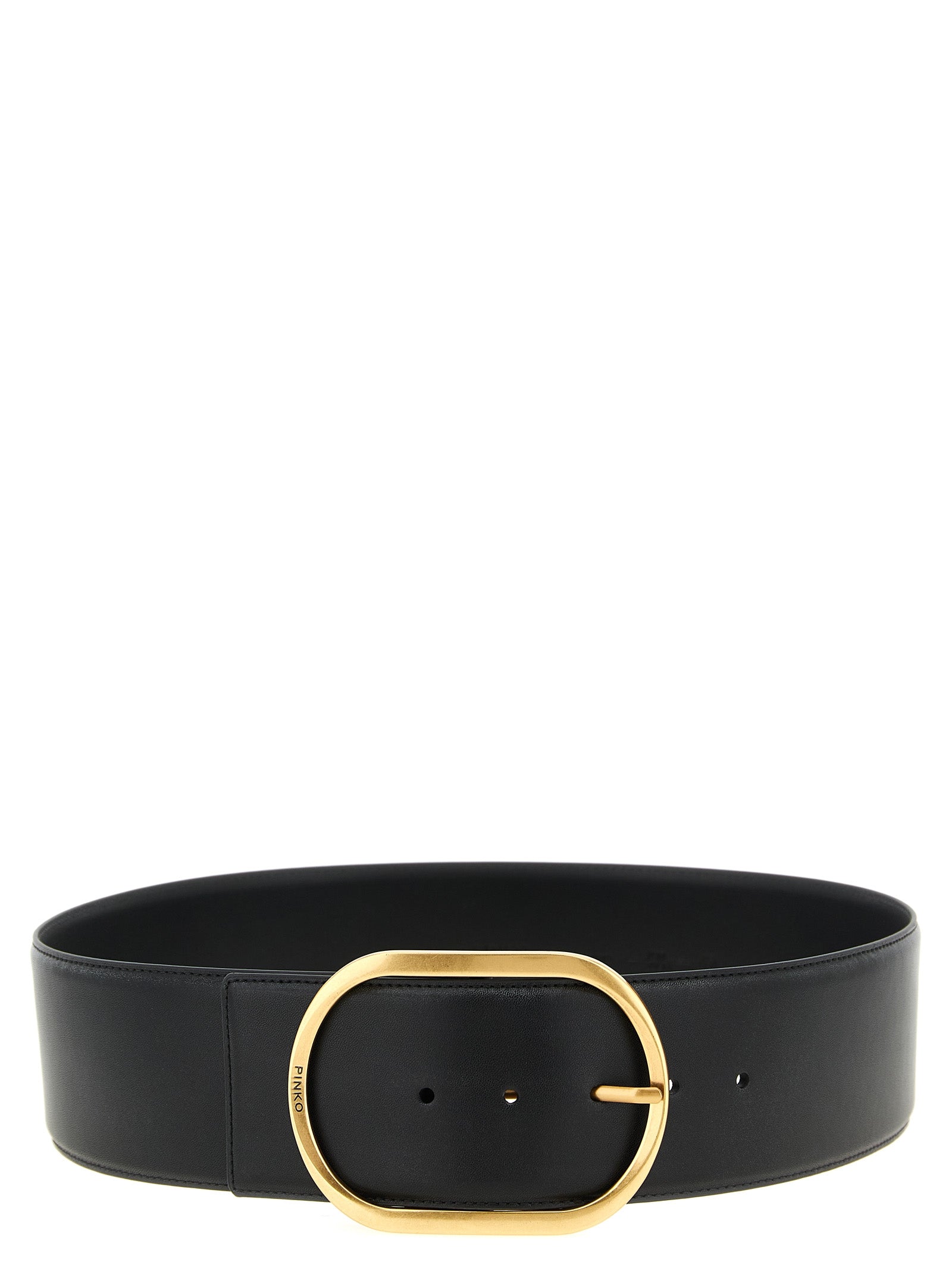 PINKO Black Cowhide High-Waist Women's Belt