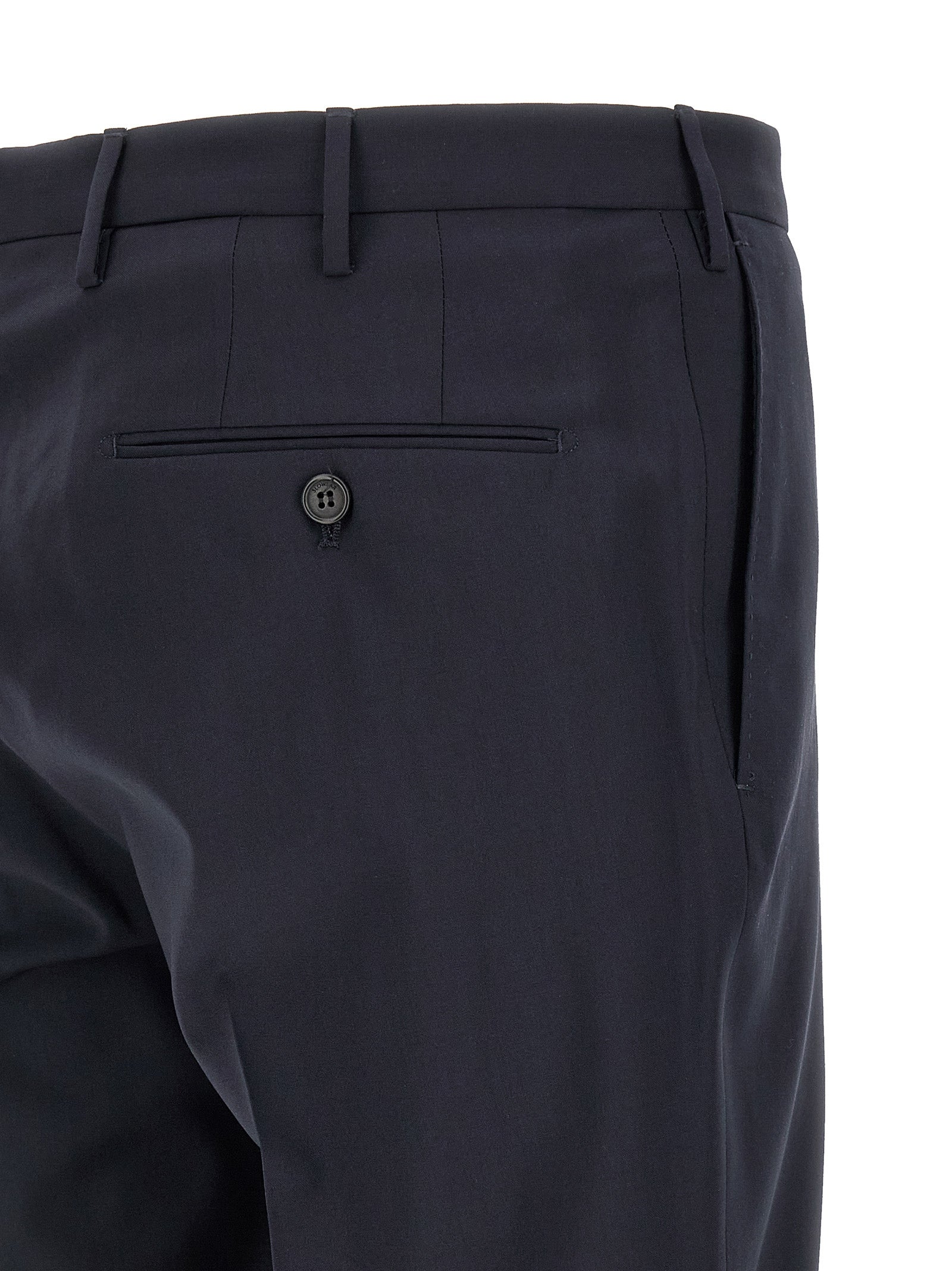 Incotex Blue Virgin Wool Dress Men's Pants