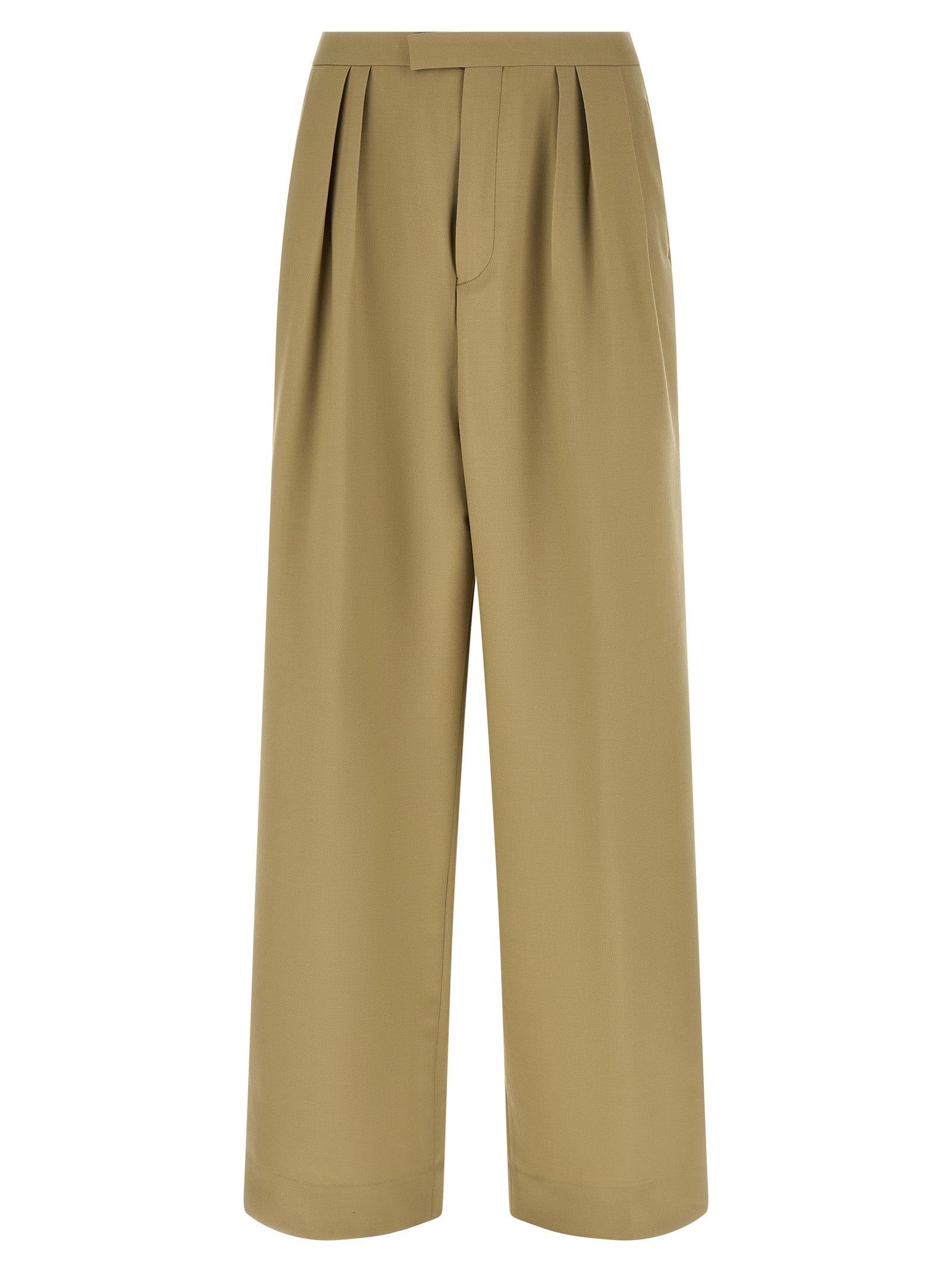 Dries Van Noten Bicolor Wool Casual Men's Pants