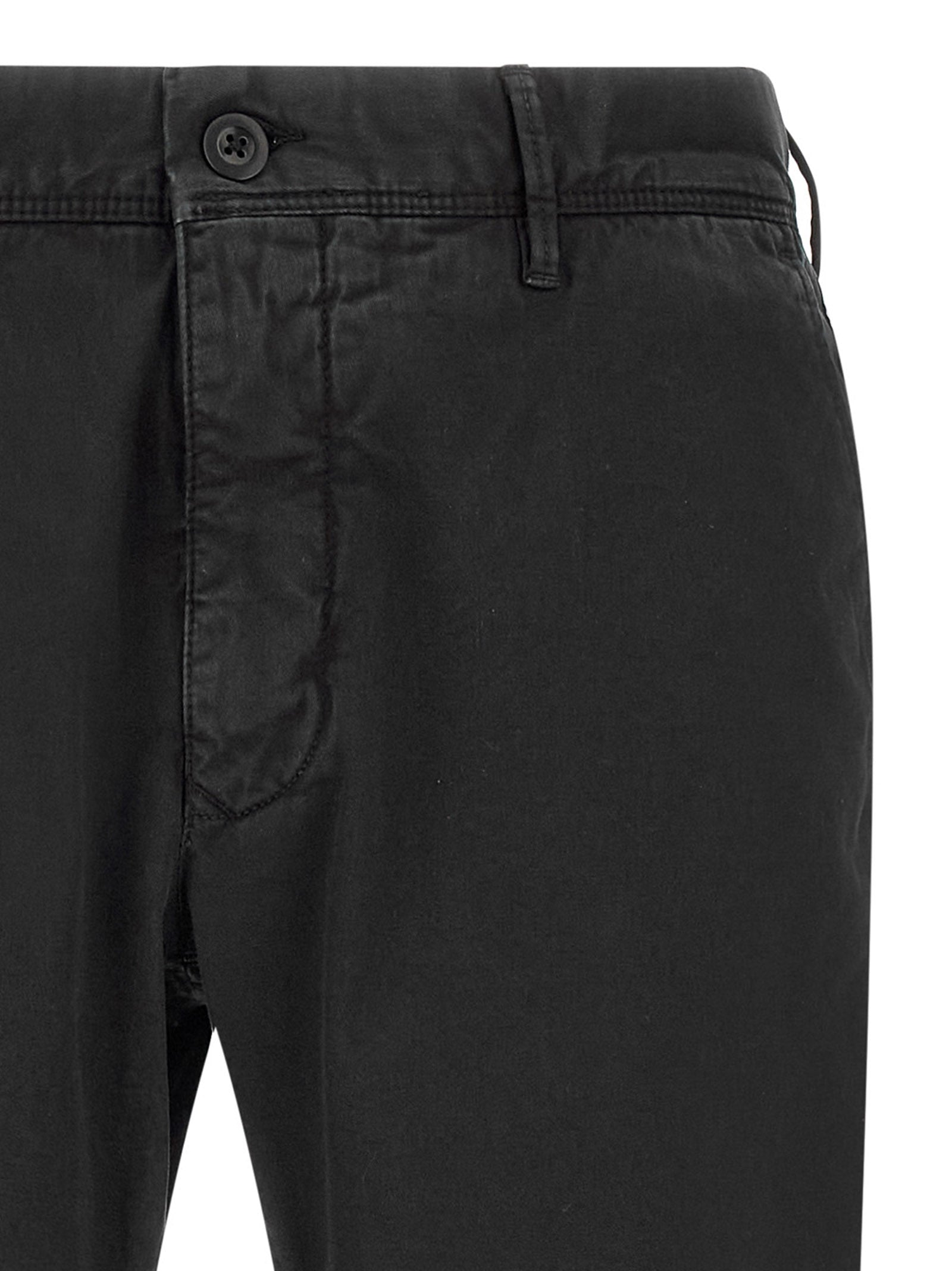 Incotex Black Cotton Casual Men's Pants