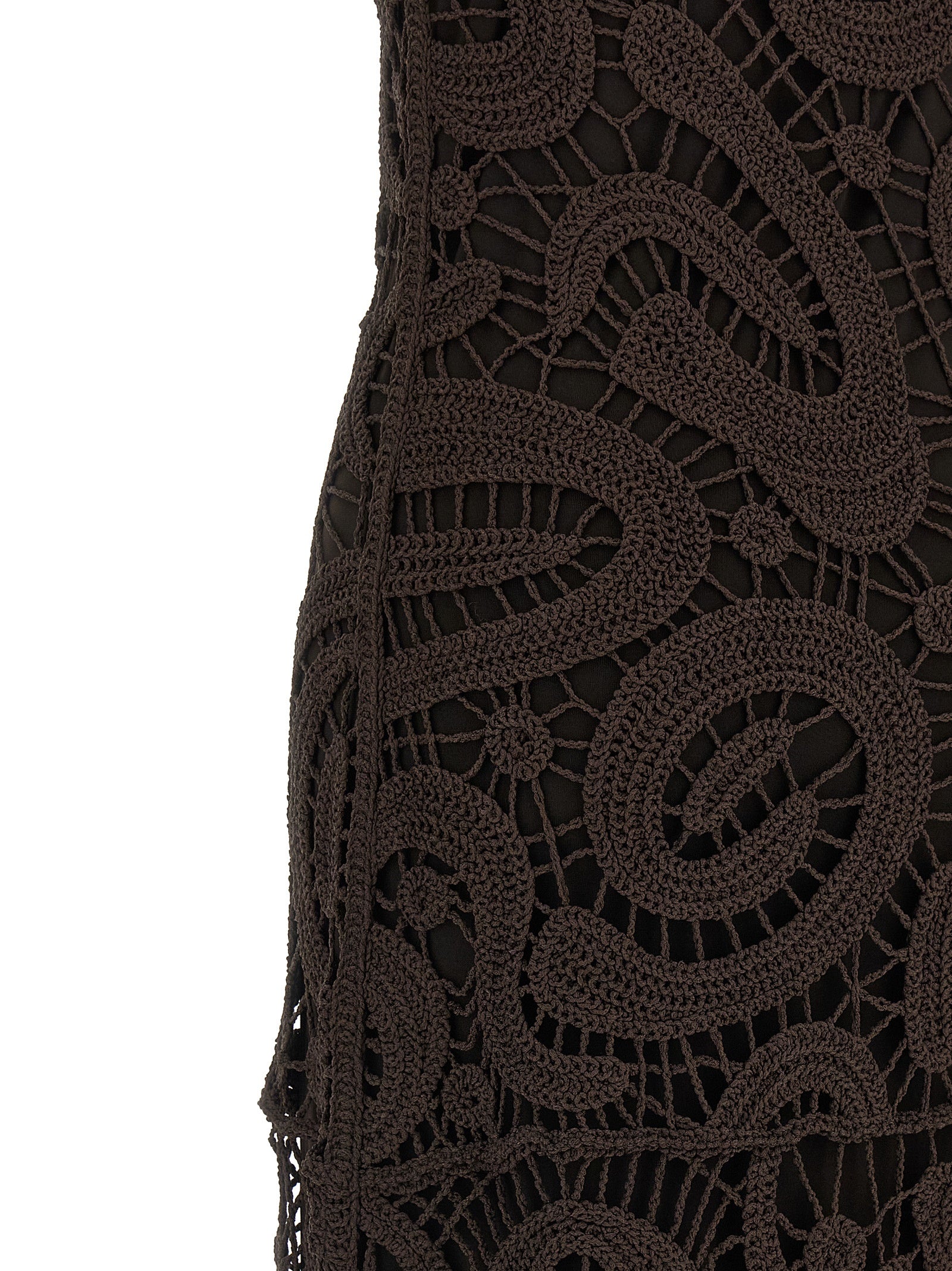 PINKO Brown Viscose Long Women's Dress