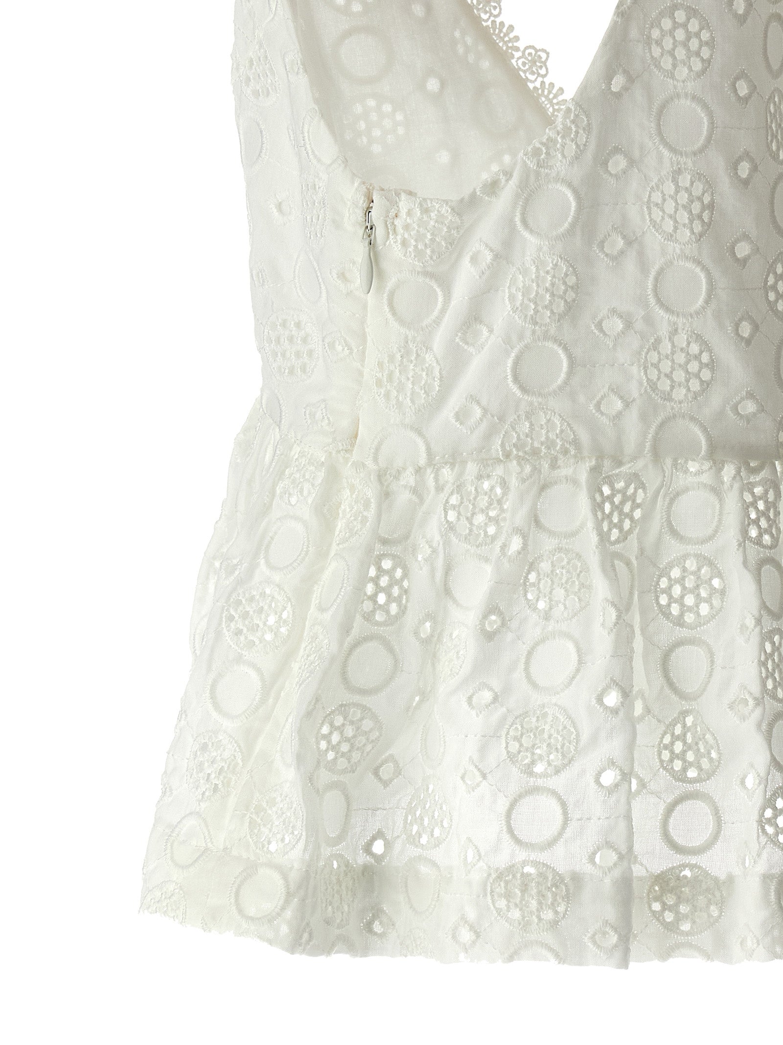 PINKO White Cotton Sleeveles Women's T-Shirt