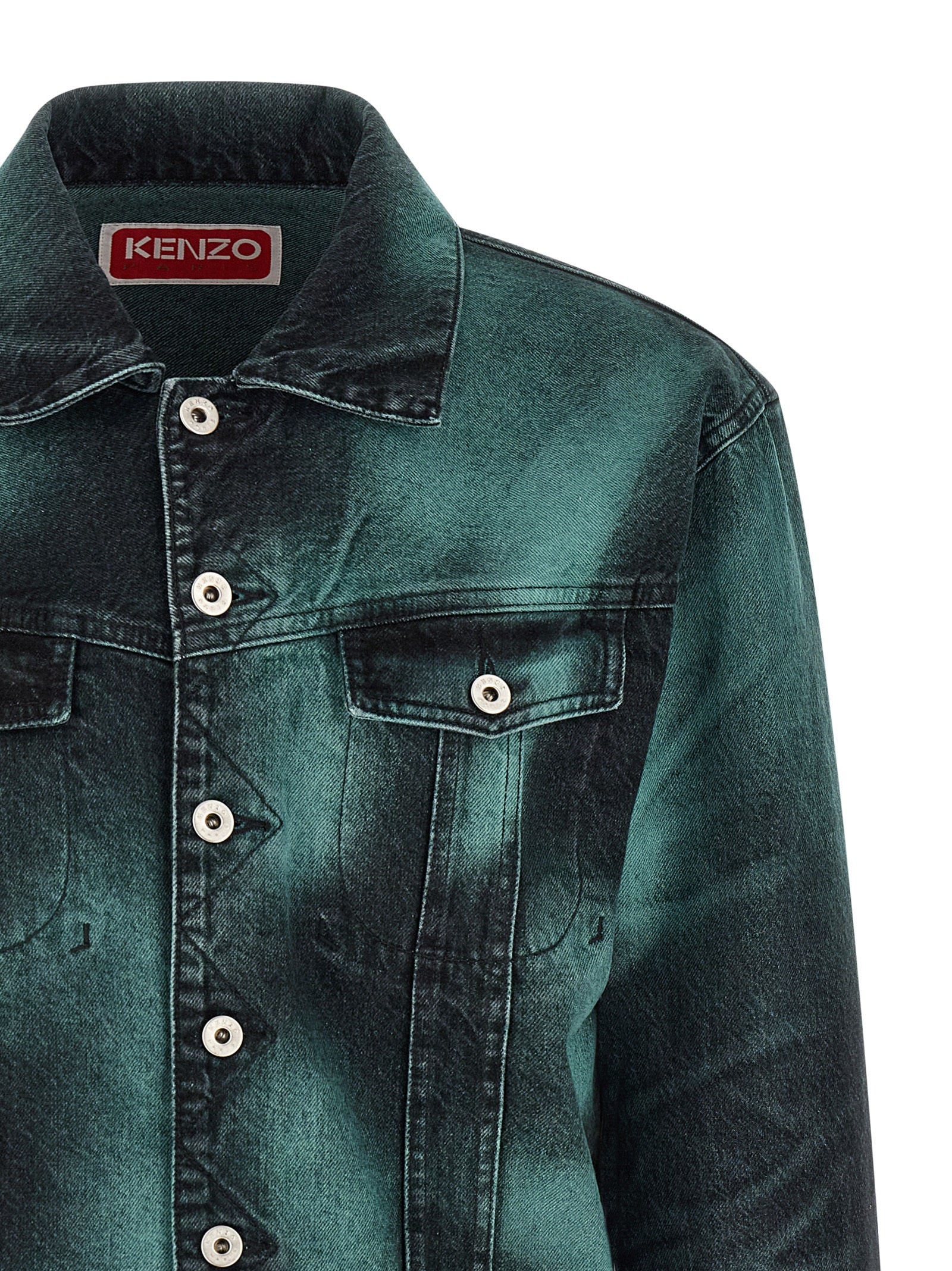 Kenzo Gray Cotton Denim Men's Jacket