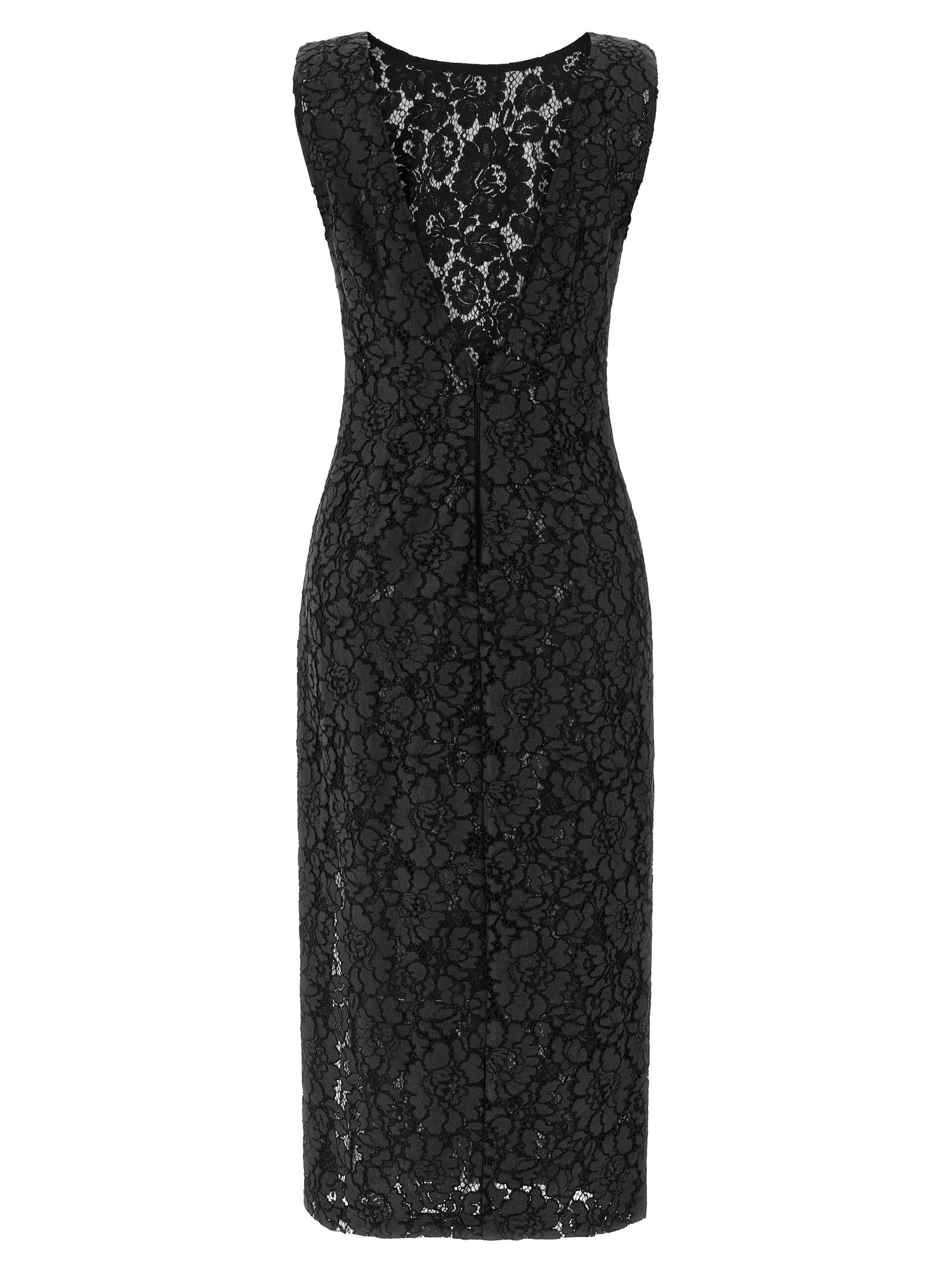 PINKO Black Cotton Midi Women's Dress