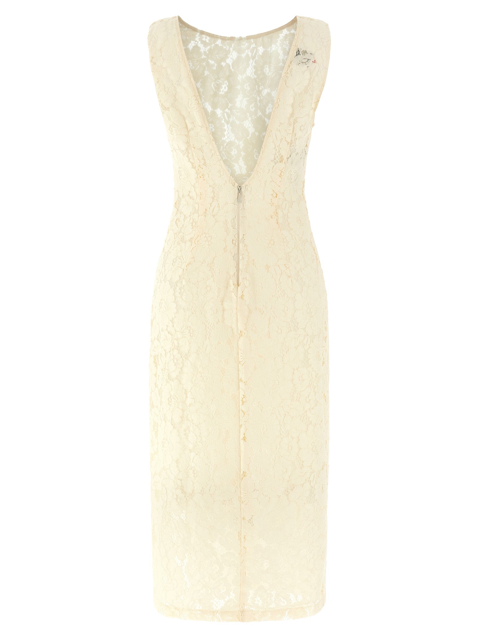 PINKO White Cotton Midi Women's Dress