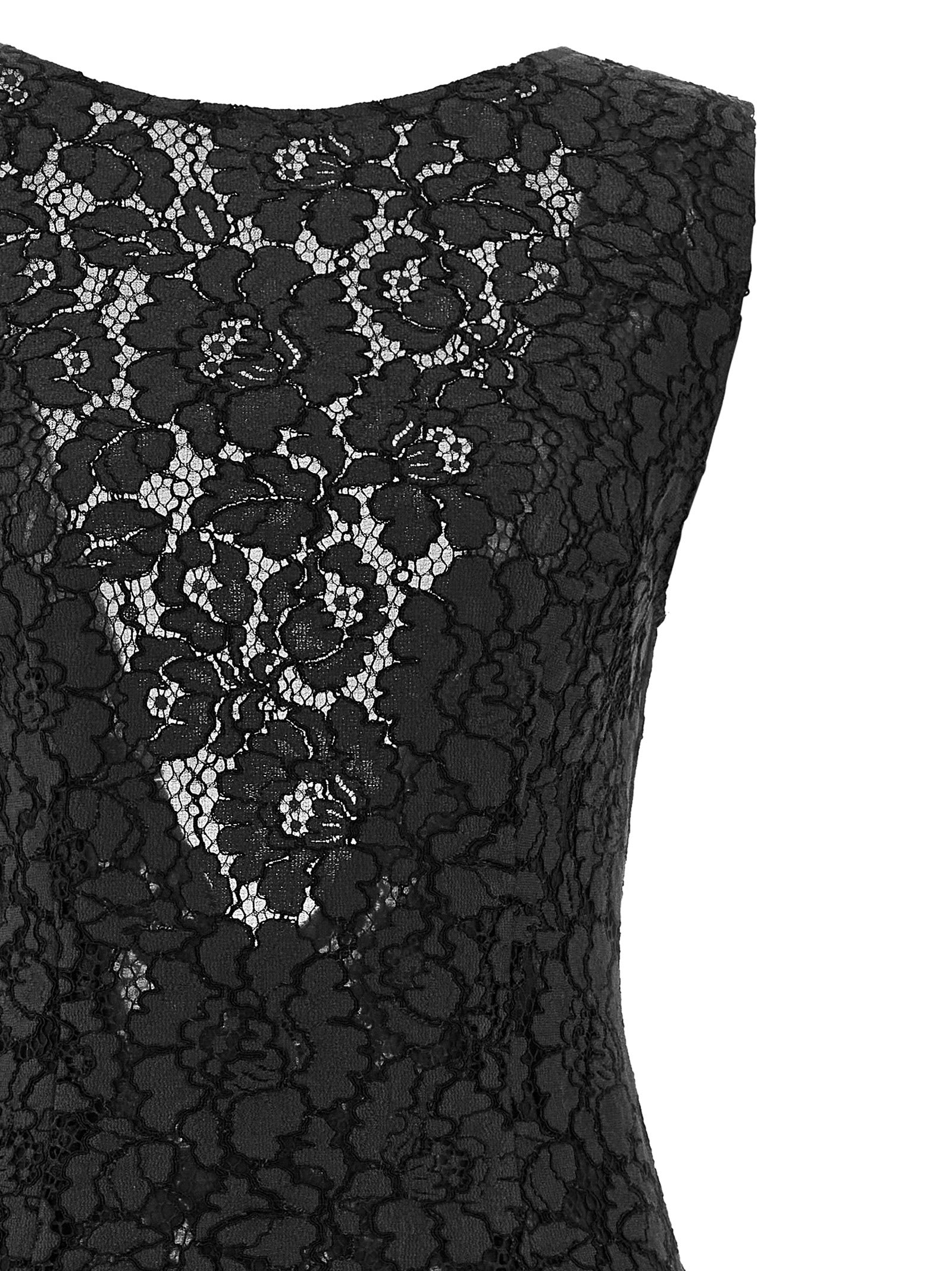 PINKO Black Cotton Midi Women's Dress