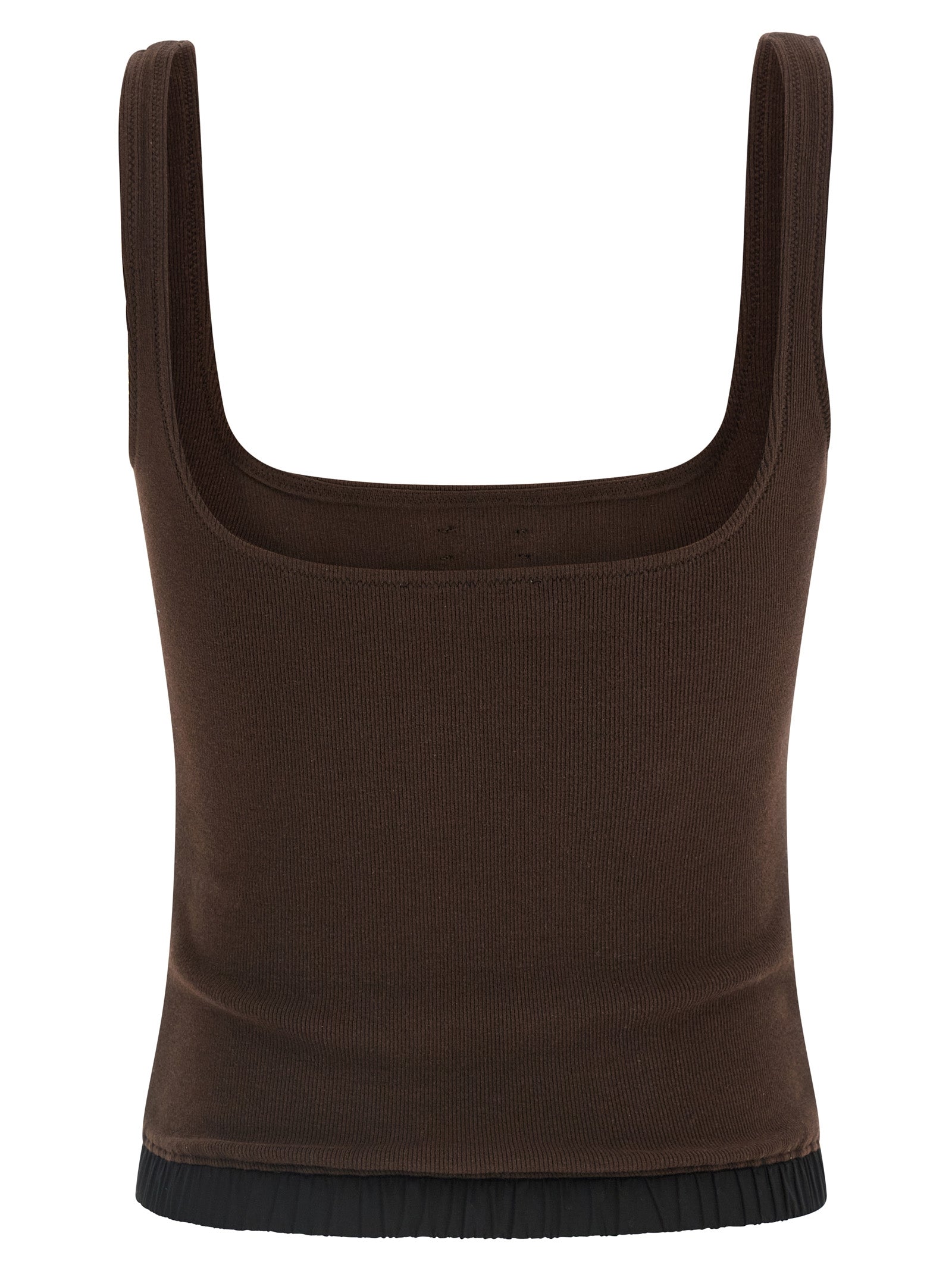 Entire Studios Brown Cotton Tank Women's Tops