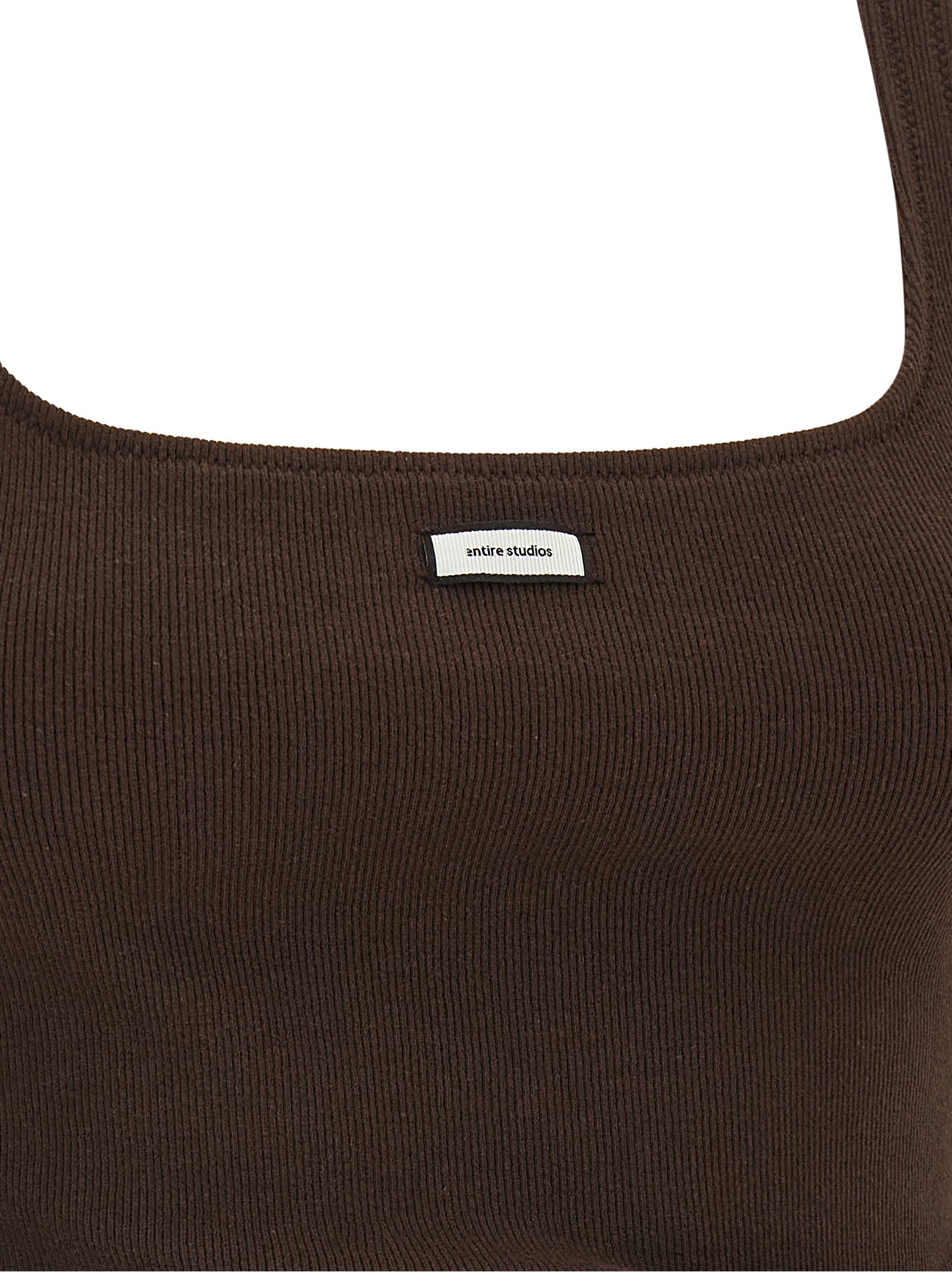 Entire Studios Brown Cotton Tank Women's Tops