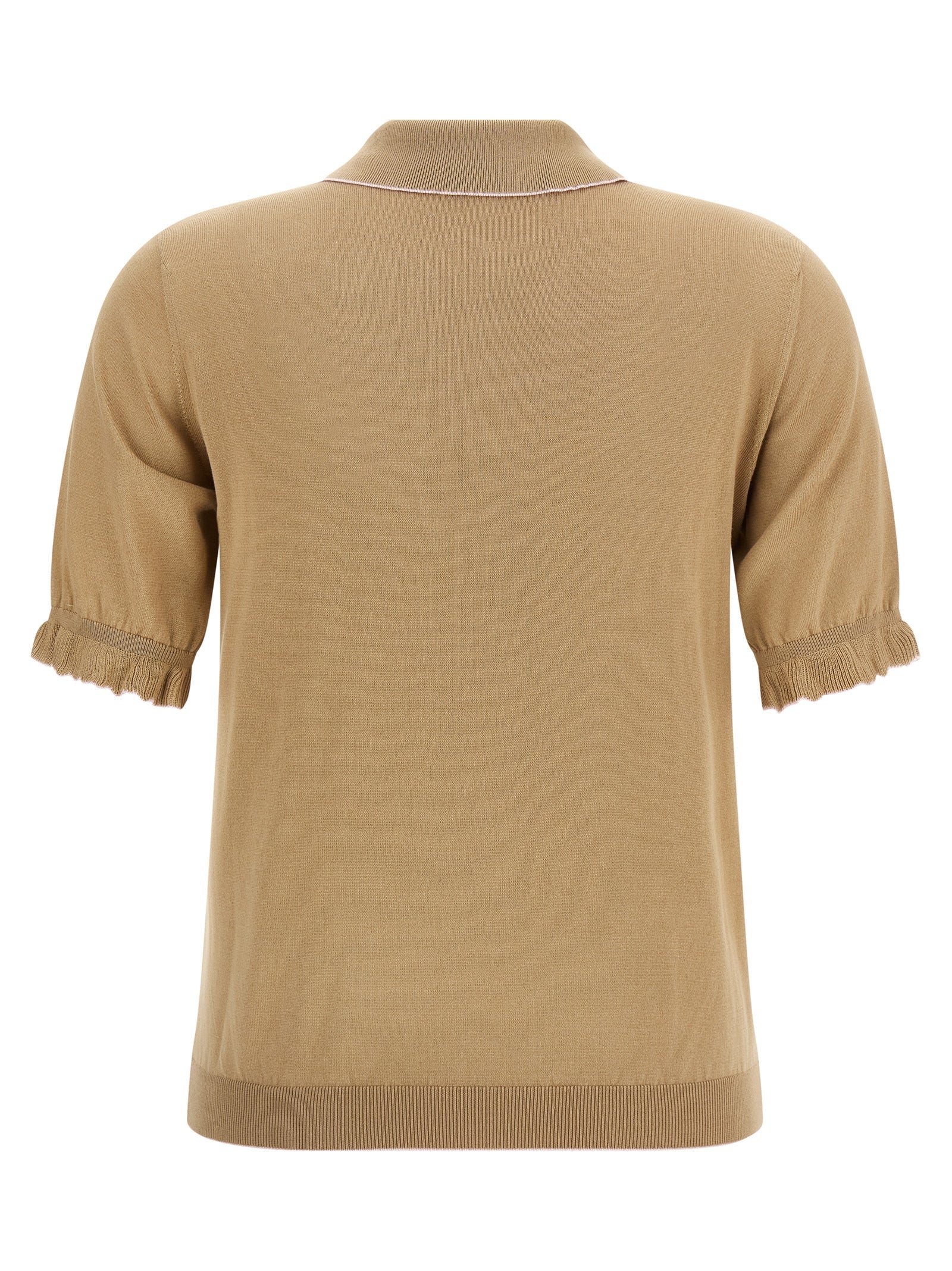 Fabiana Filippi Beige Silk Polo Women's Shirt