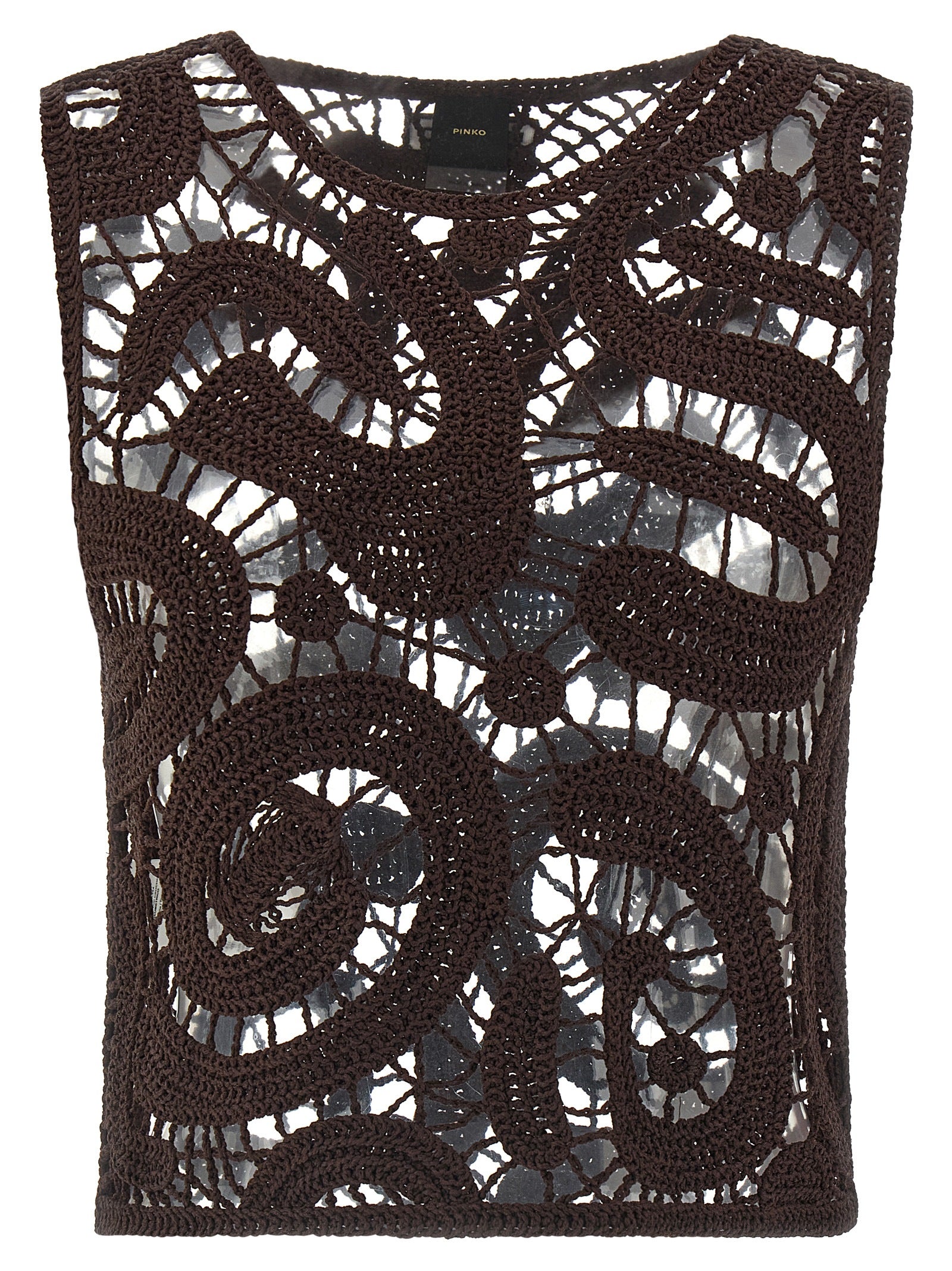 PINKO Brown Viscose Women's Blouse
