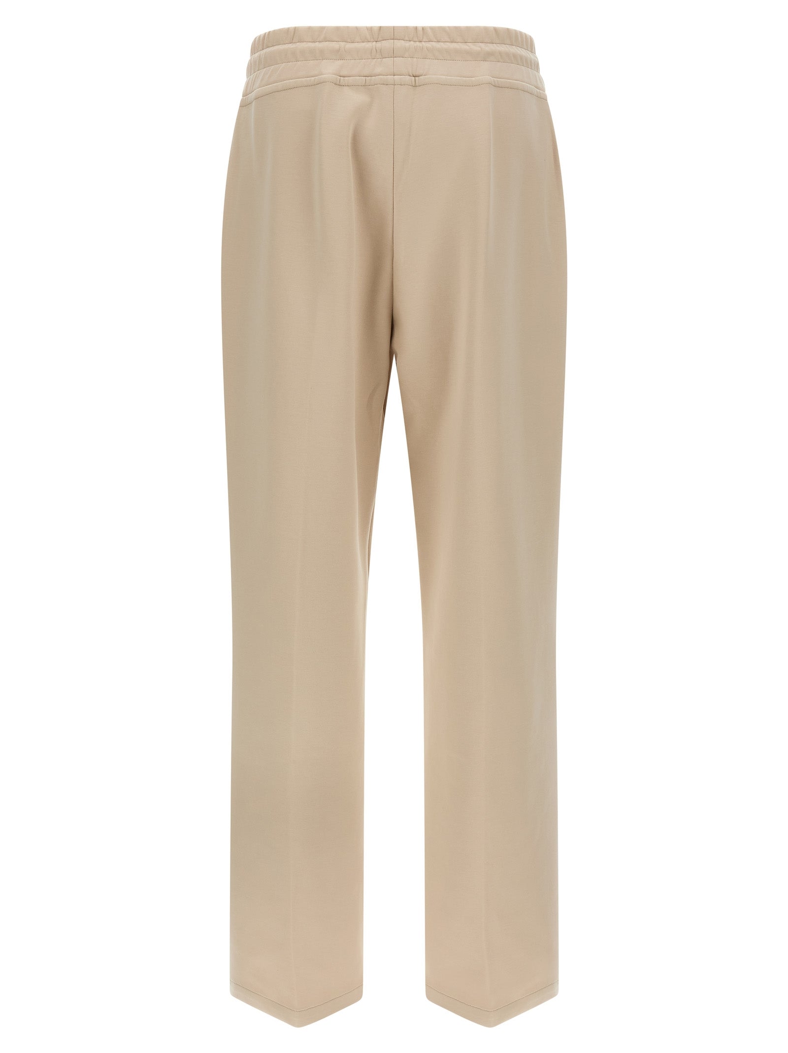 MooRER Beige Cotton Joggers (Workout Women's Pants)