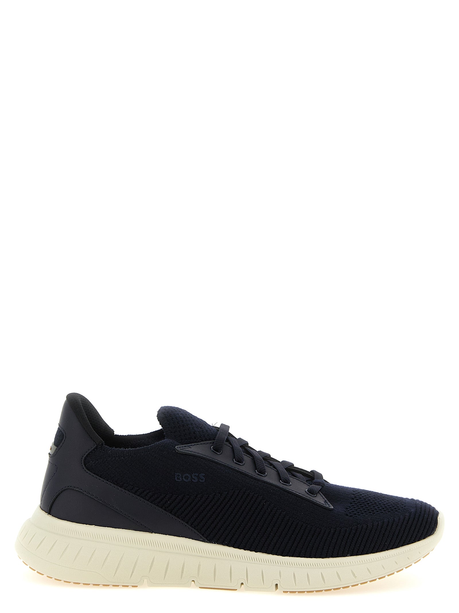 Hugo Boss Blue Cowhide Athletic Men's Sneakers