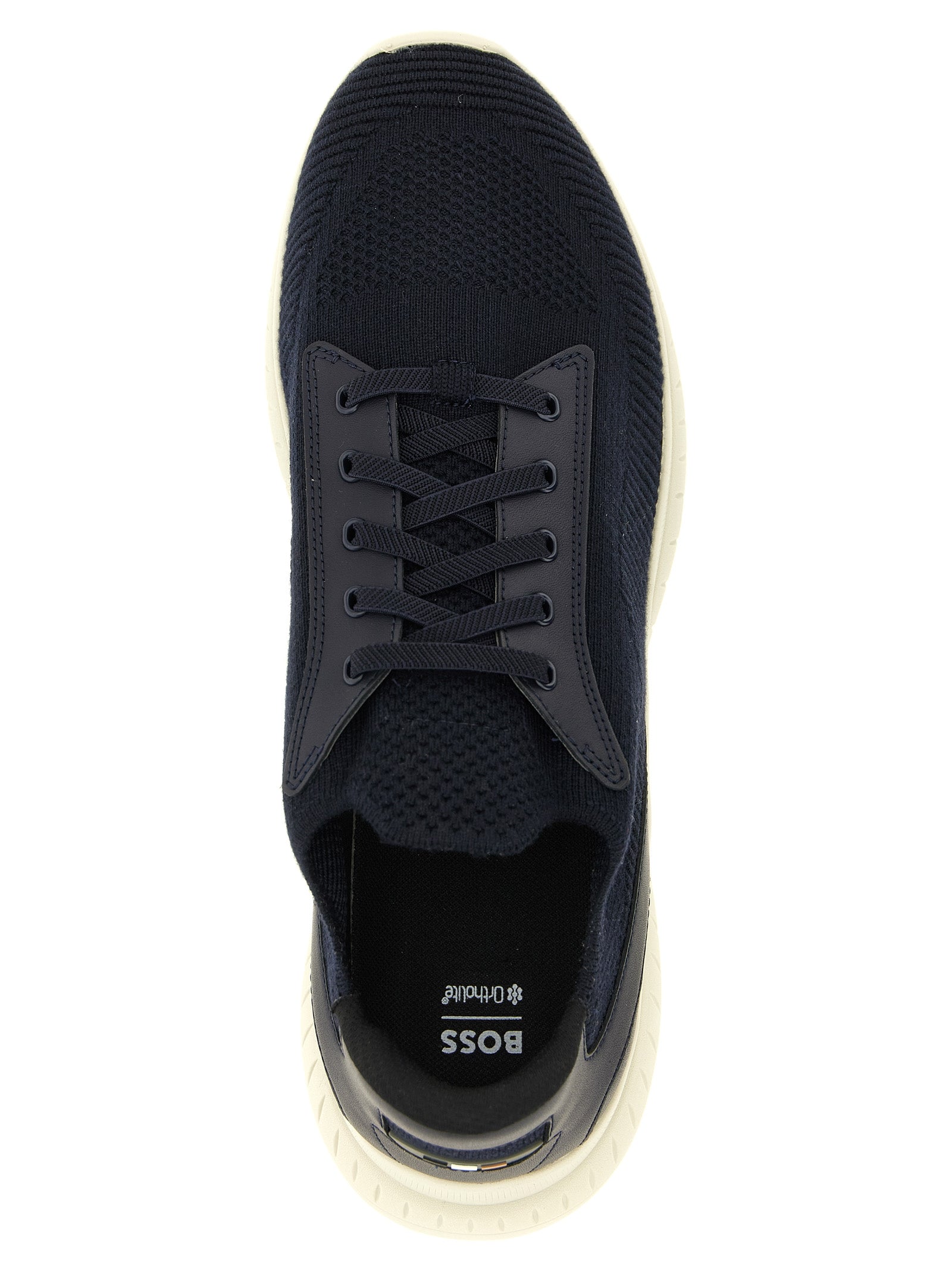 Hugo Boss Blue Cowhide Athletic Men's Sneakers
