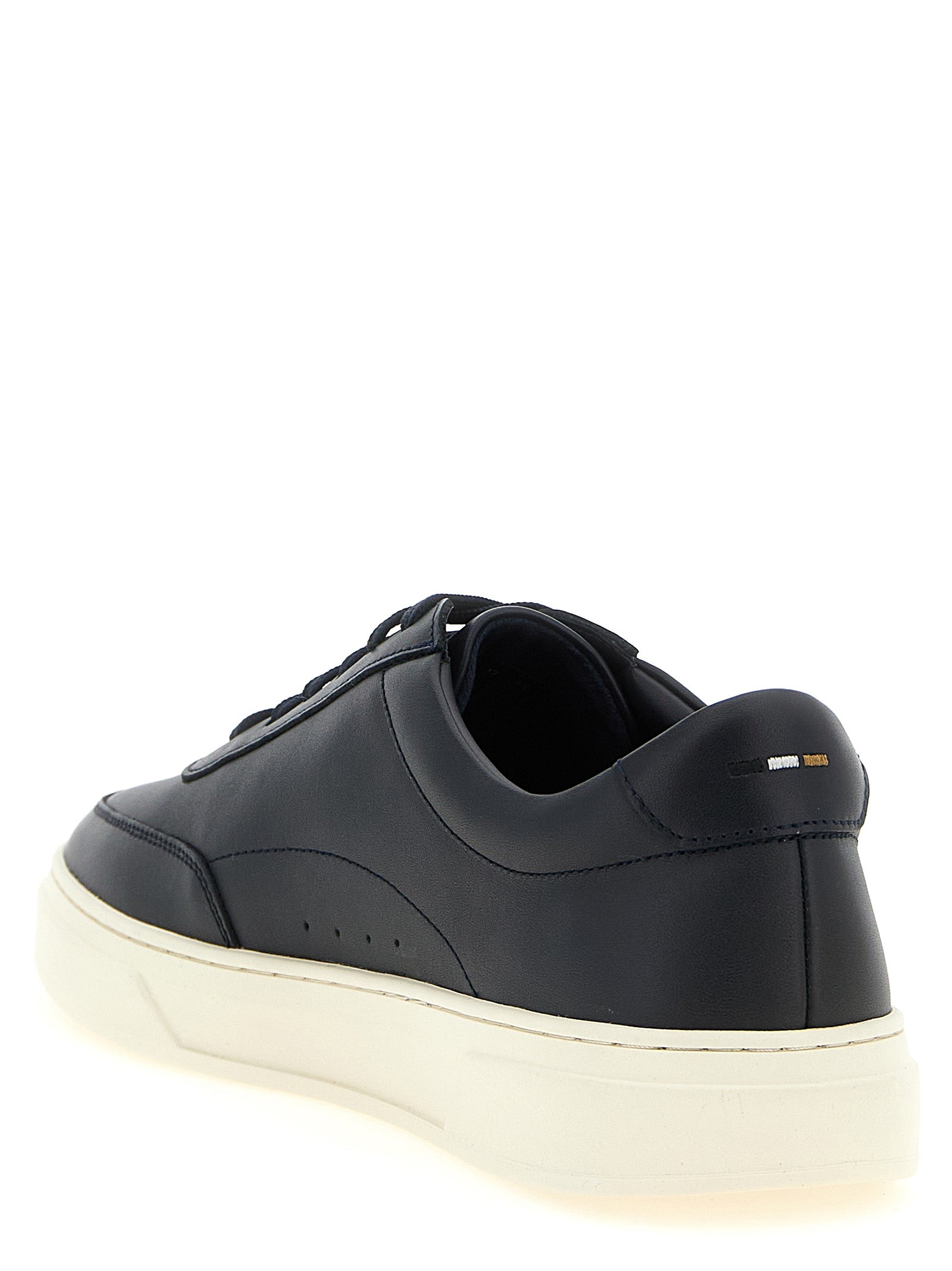 Hugo Boss Blue Cowhide Low Top Men's Sneakers