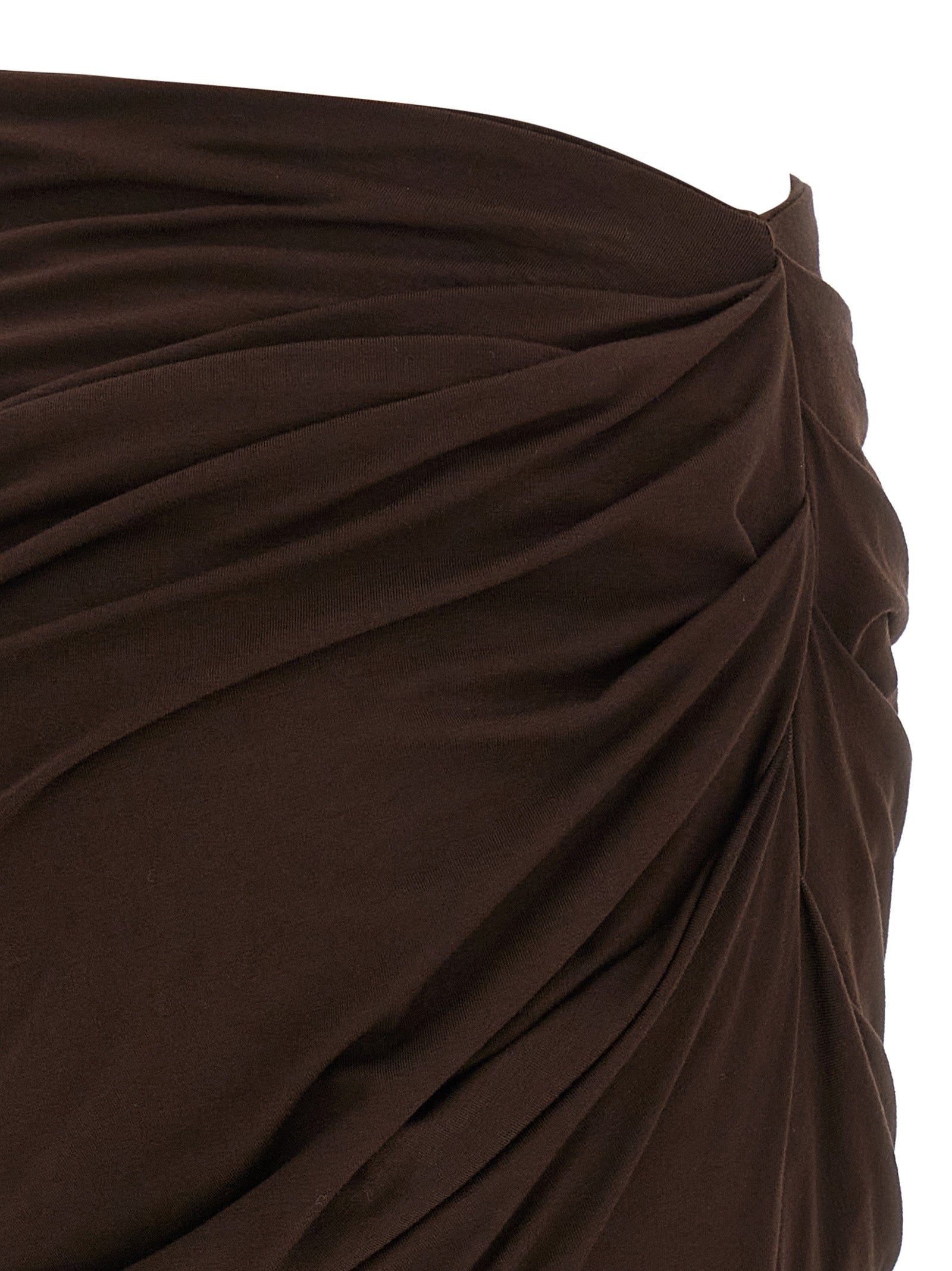 Entire Studios Brown Viscose Mini Women's Skirt
