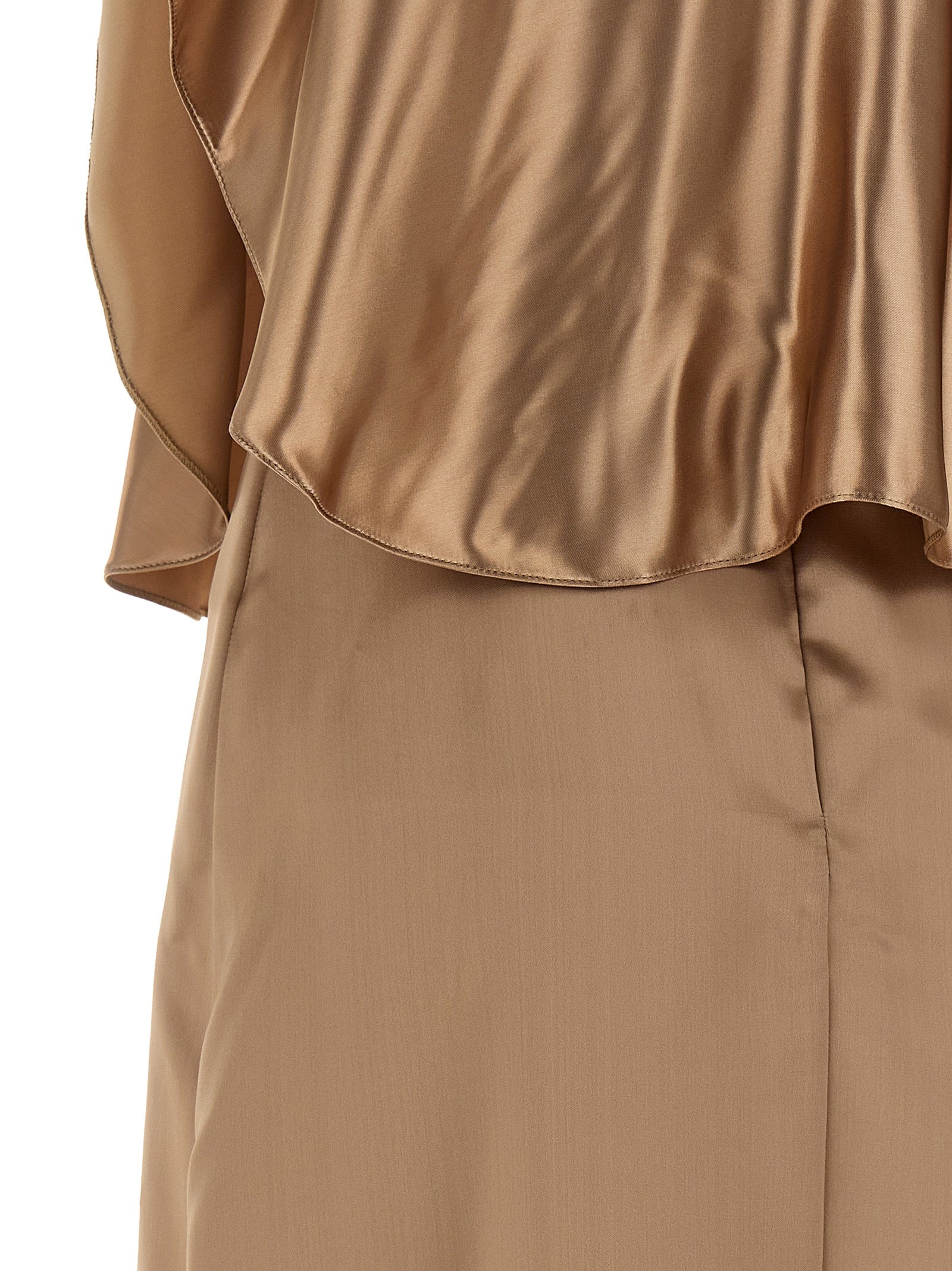 Fabiana Filippi Beige Viscose Midi Women's Dress