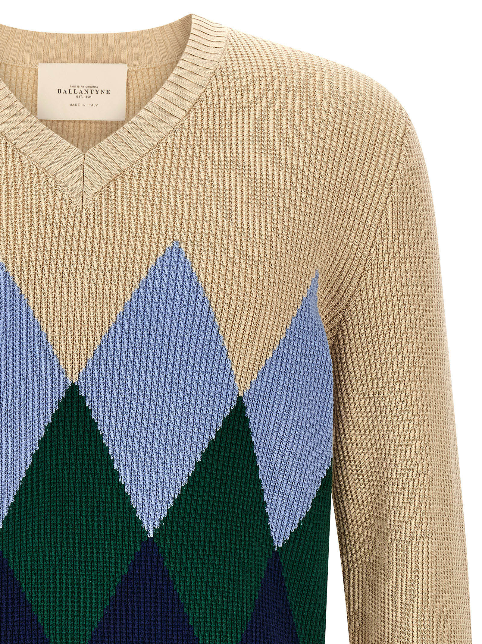 Ballantyne Beige Cotton Men's Cardigan