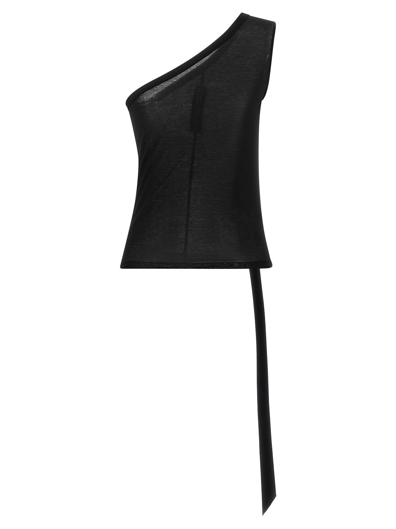 DRKSHDW Black Cotton Sleeveles Women's T-Shirt