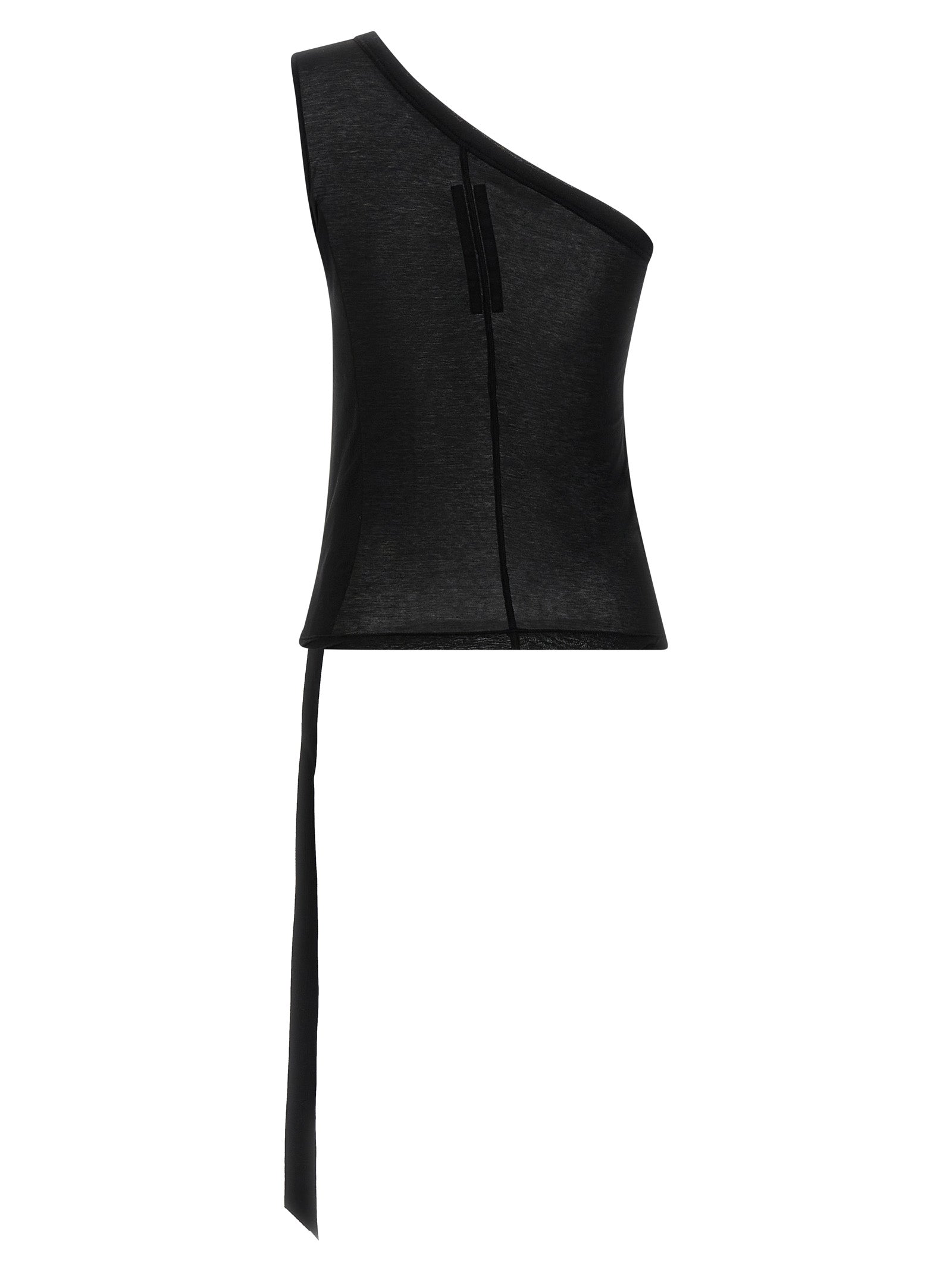 DRKSHDW Black Cotton Sleeveles Women's T-Shirt