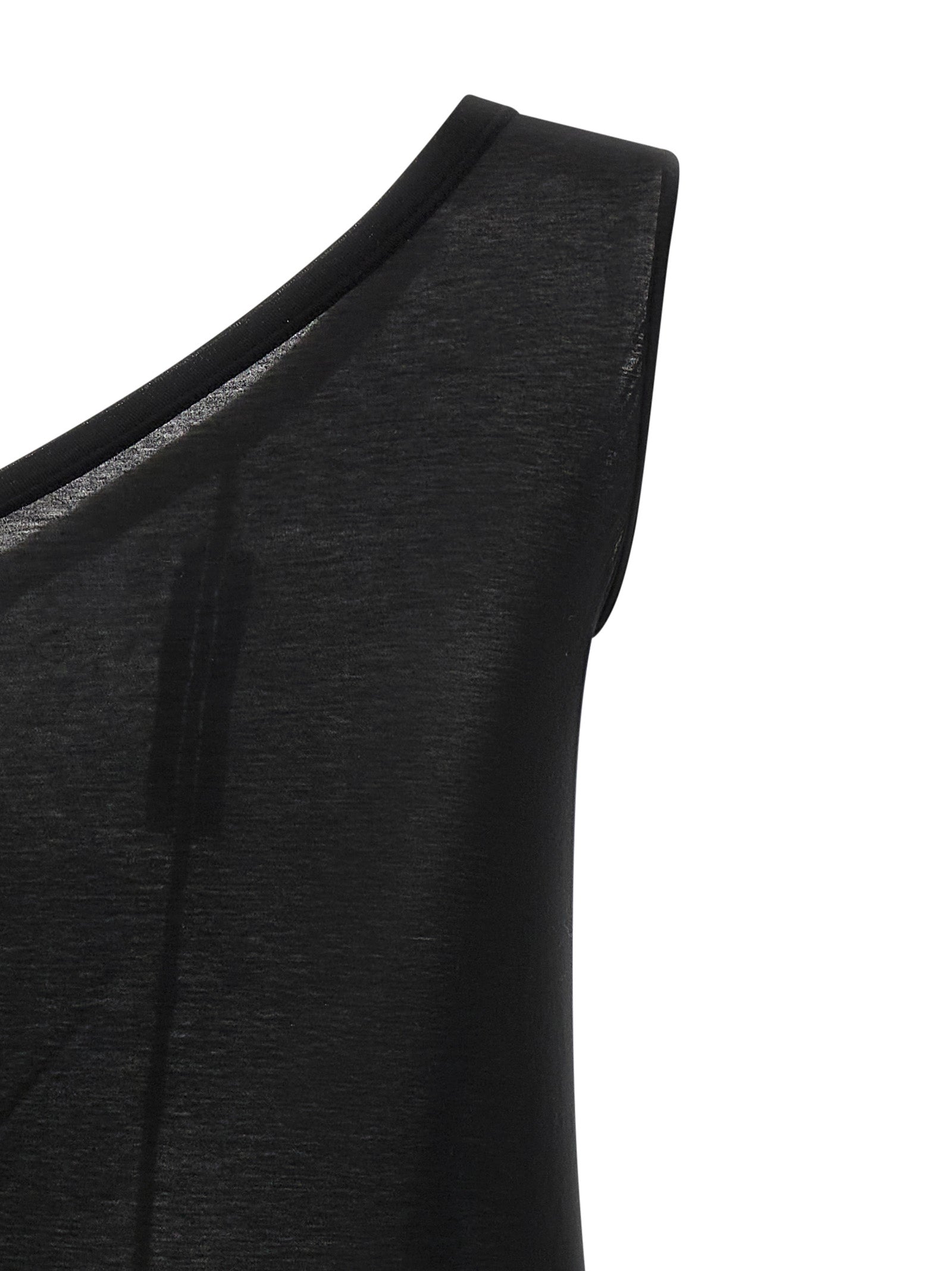 DRKSHDW Black Cotton Sleeveles Women's T-Shirt
