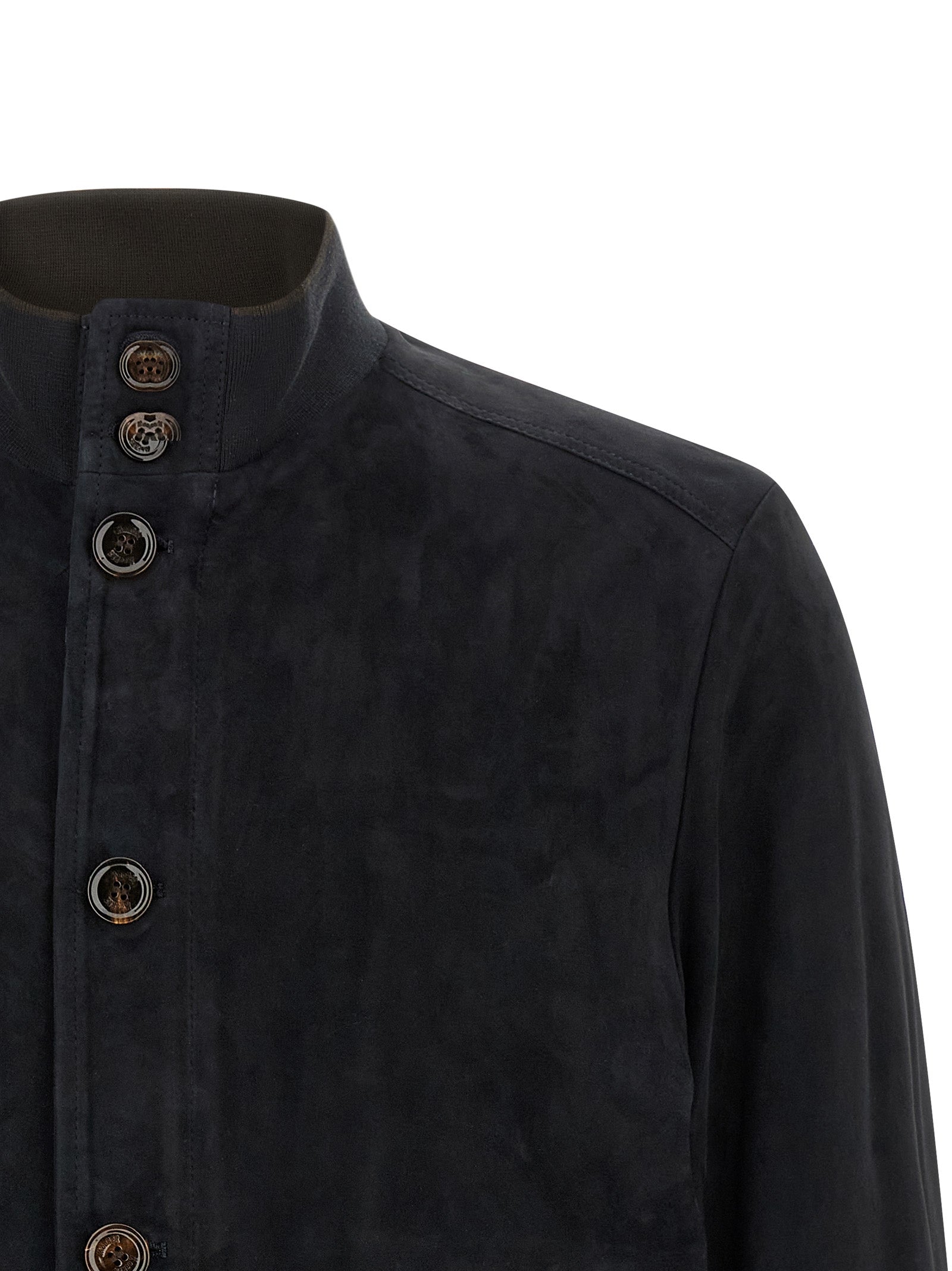 MooRER Blue Lamb Leather Leather Men's Jacket