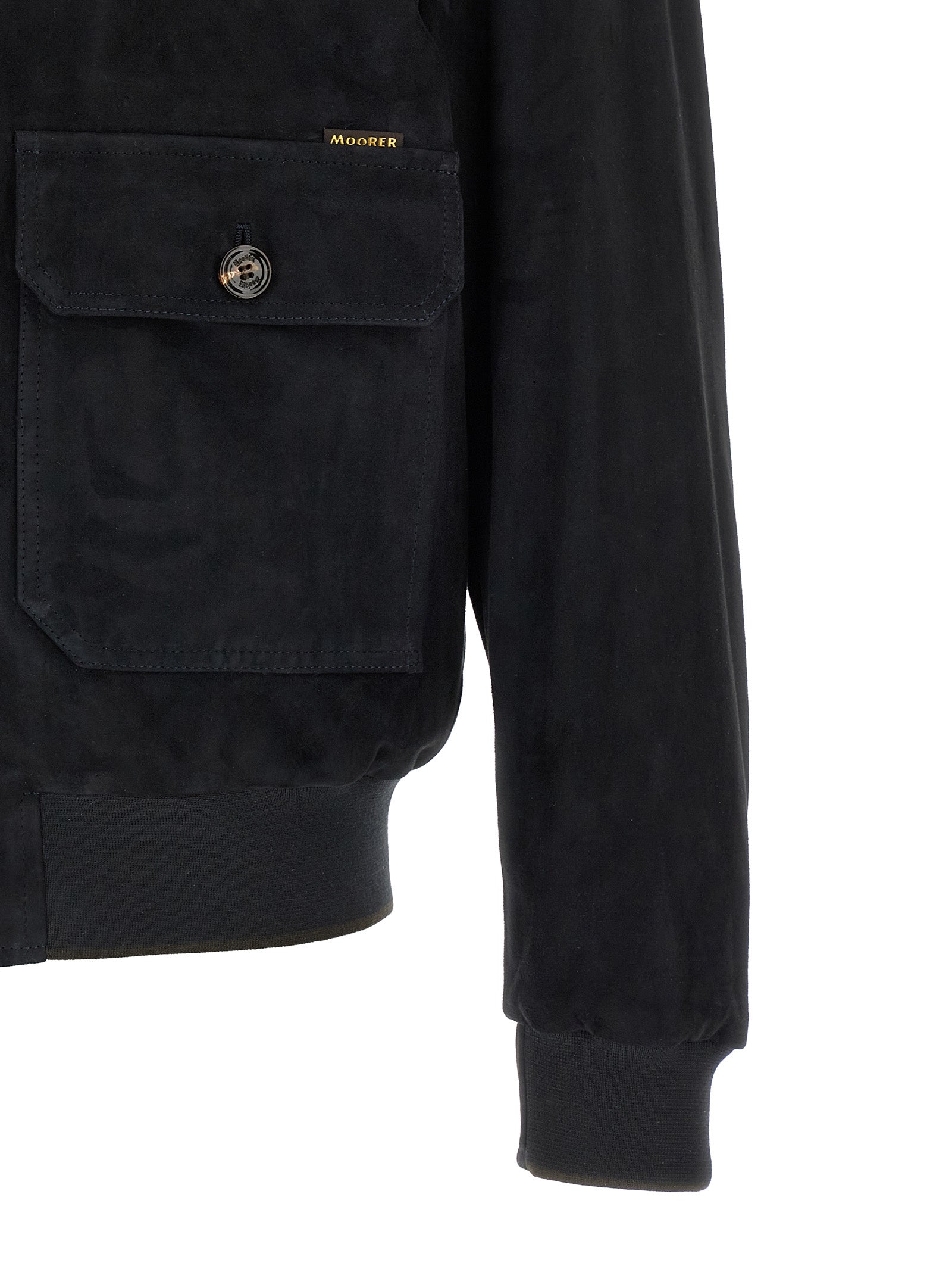 MooRER Blue Lamb Leather Leather Men's Jacket
