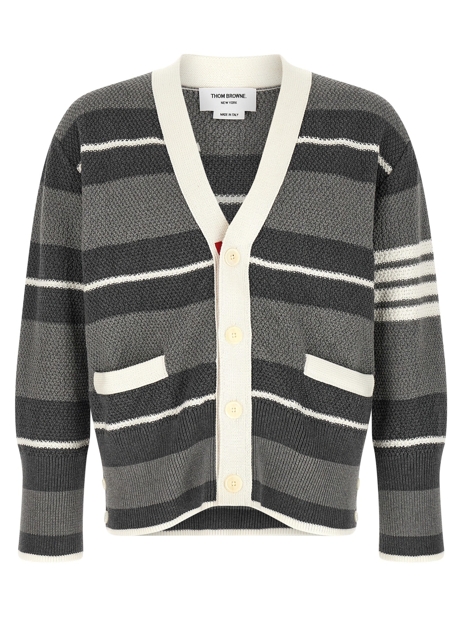 Thom Browne Gray Cotton Men's Cardigan