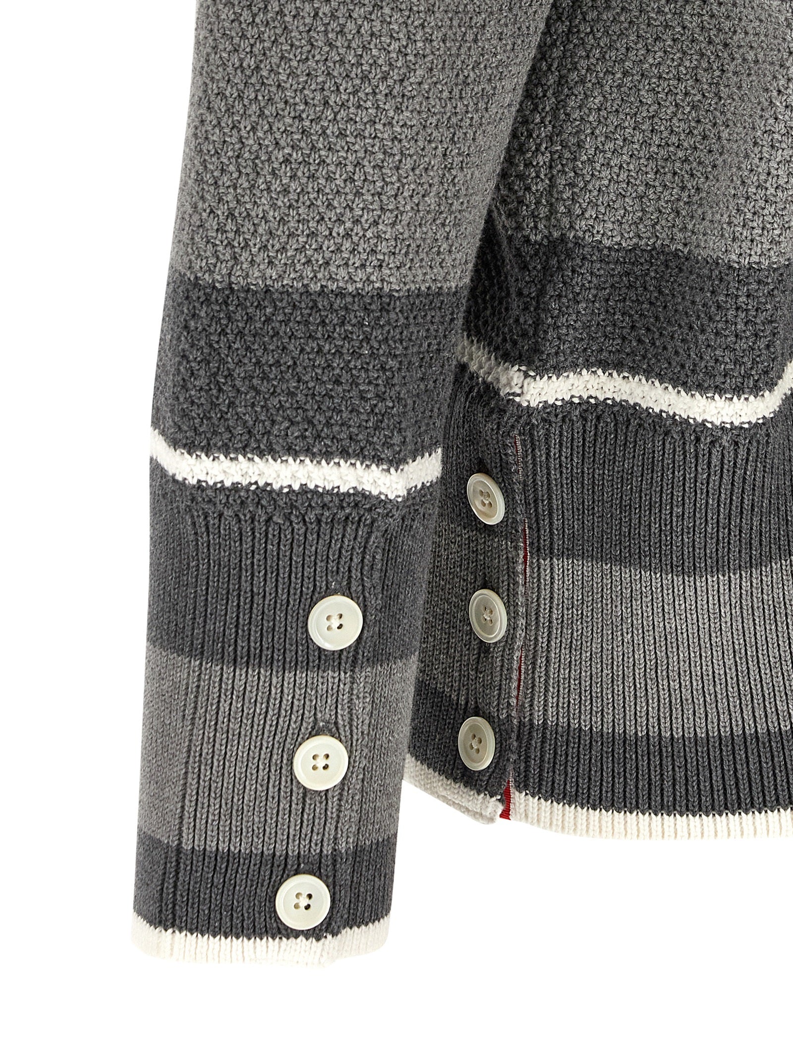 Thom Browne Gray Cotton Men's Cardigan