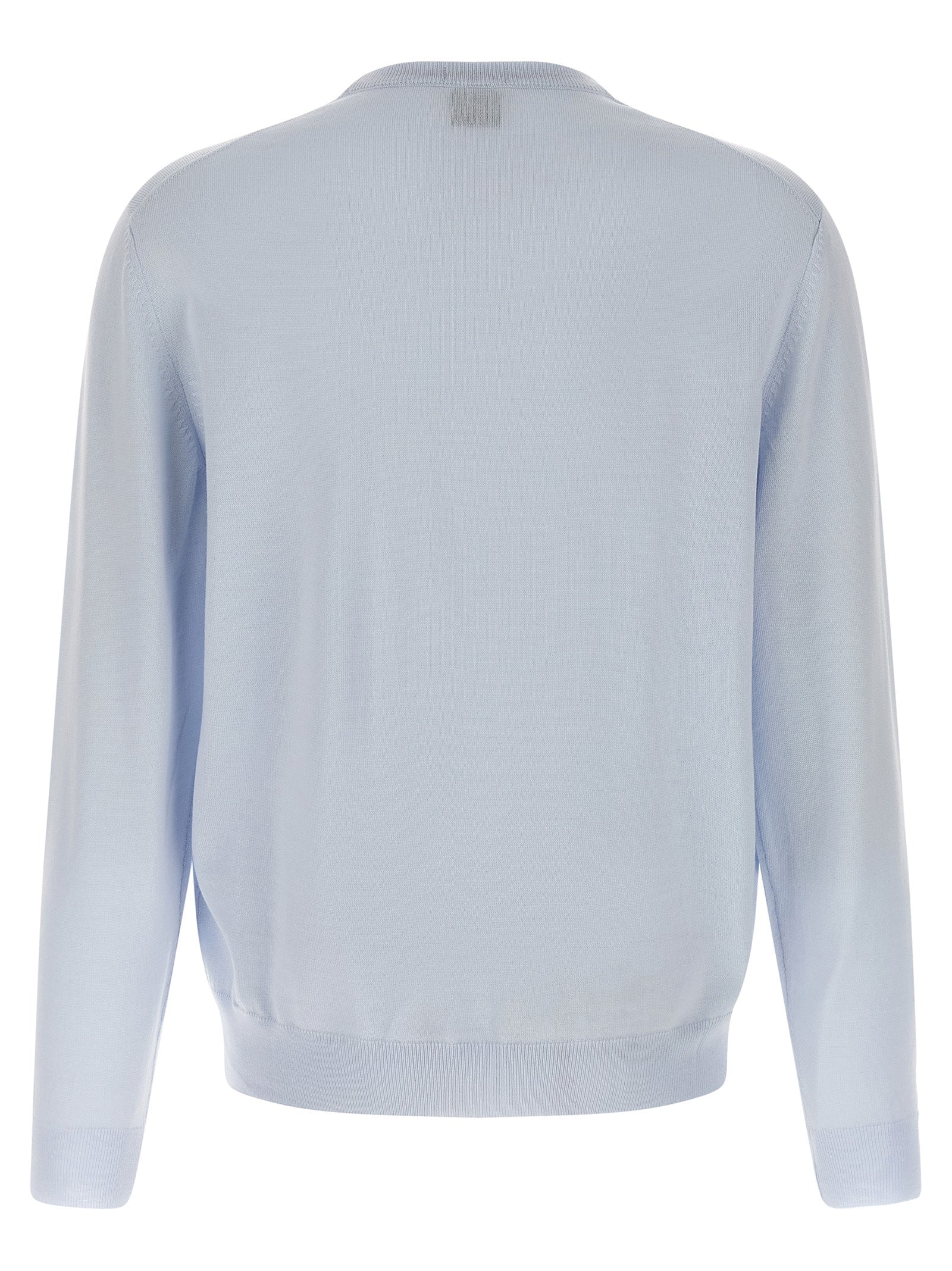 Hugo Boss Blue Virgin Wool Men's Cardigan