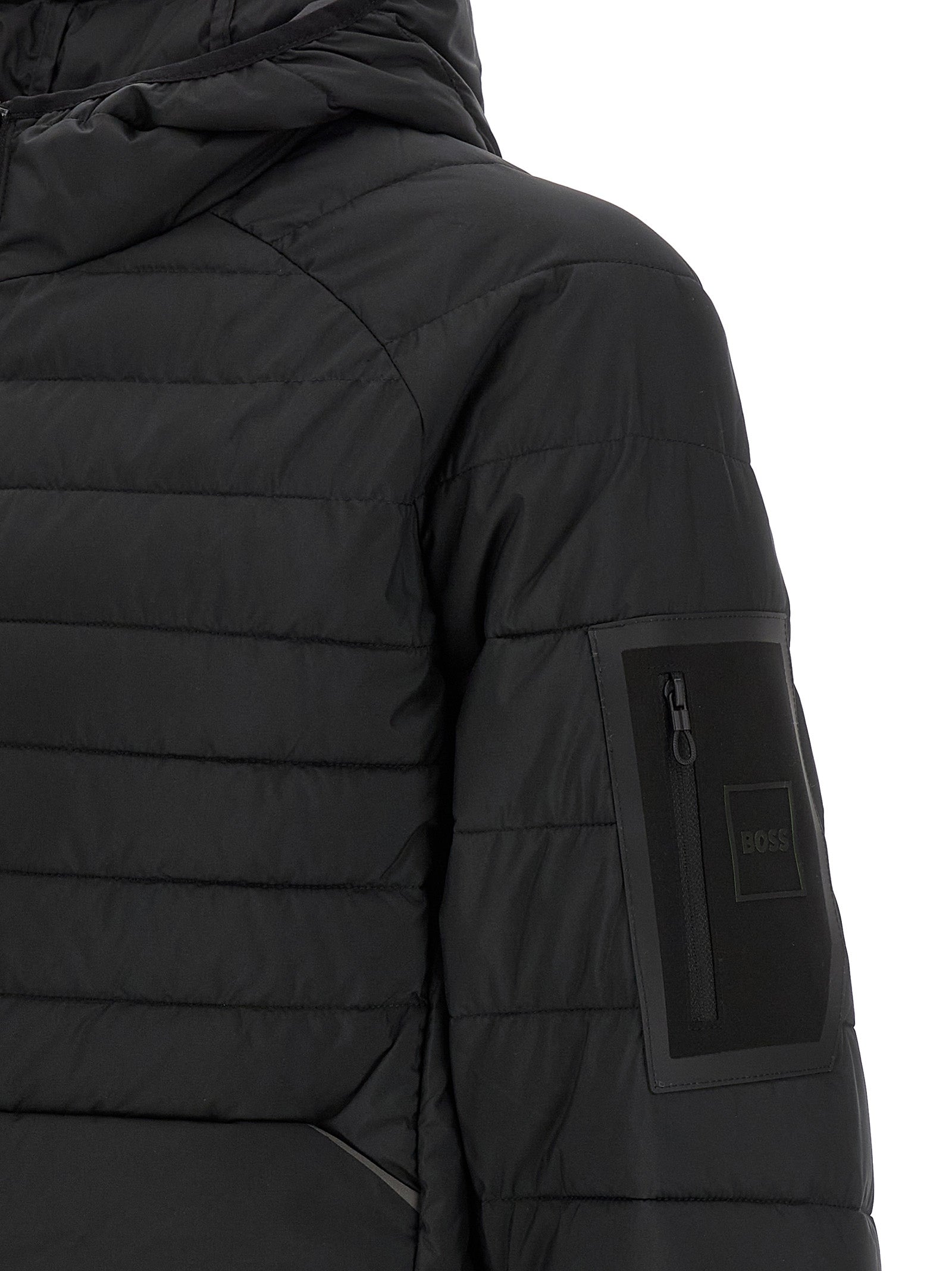 Hugo Boss Black Polyester Full-Length Men's Jacket