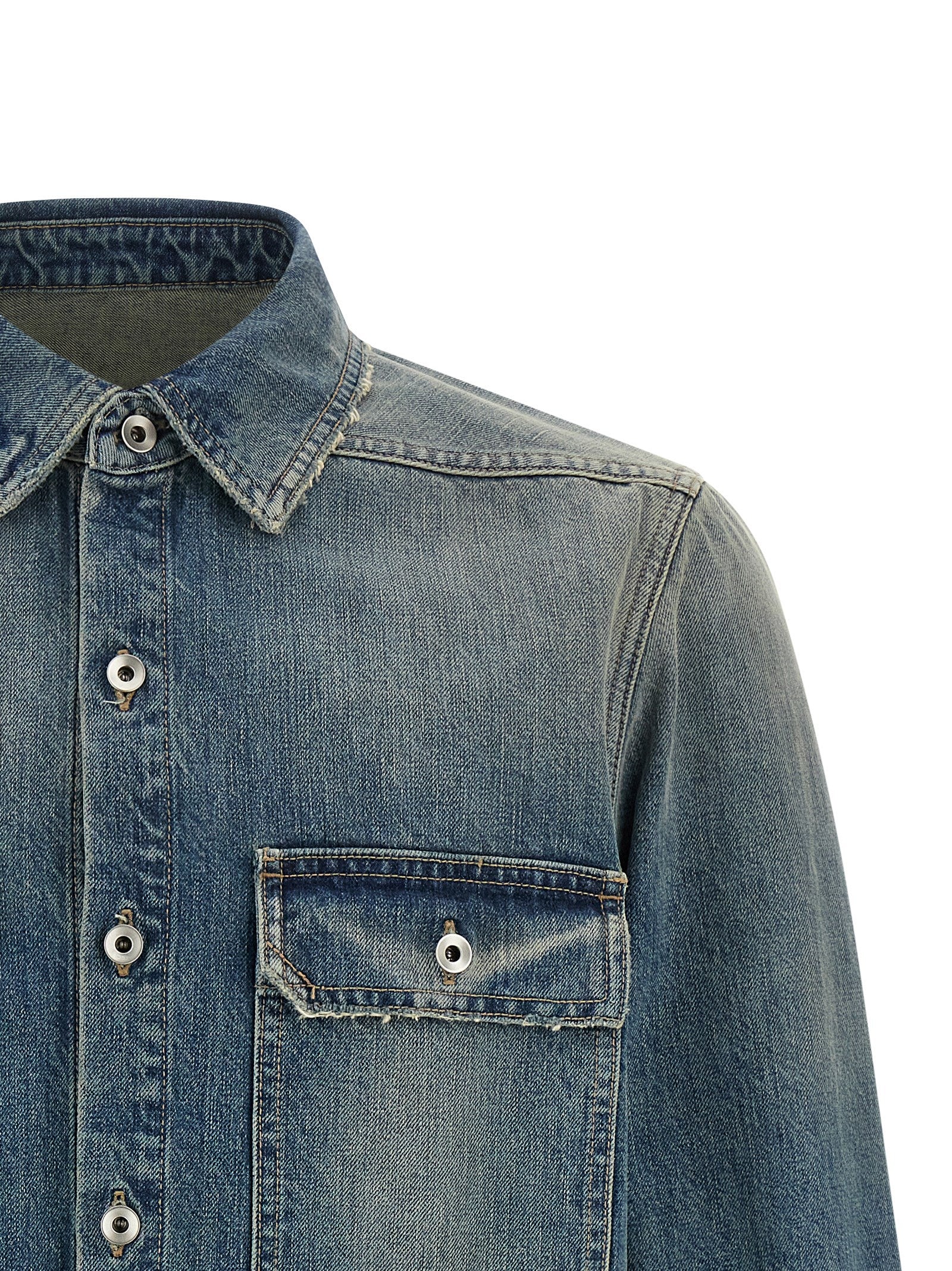 DRKSHDW Blue Cotton Denim Men's Jacket