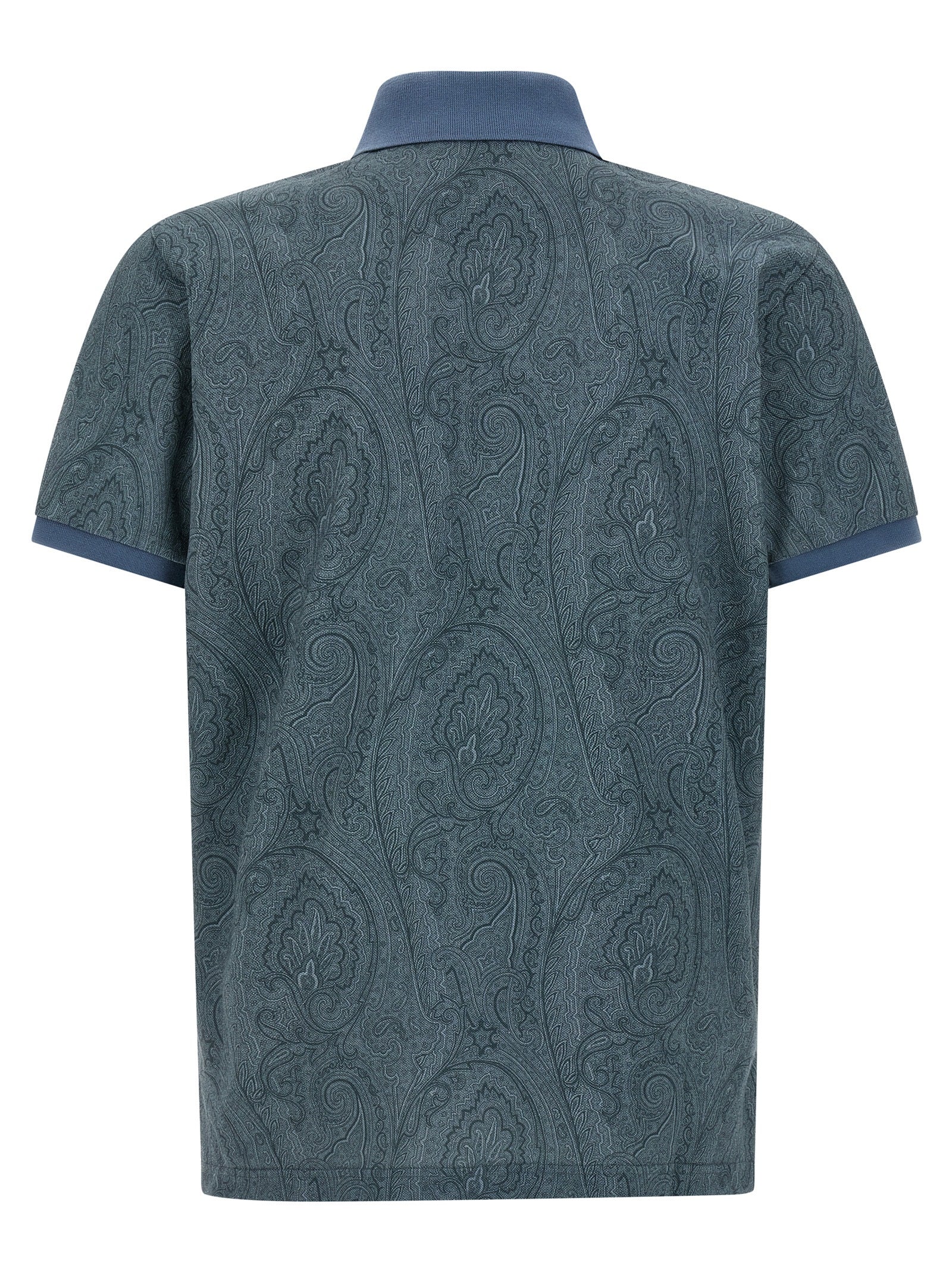 Etro Blue Cotton Polo Men's Shirt