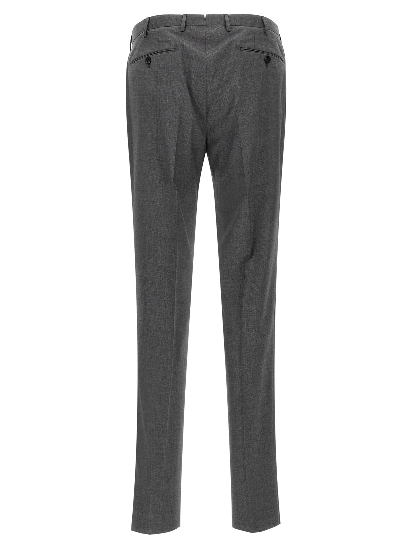 Incotex Gray Virgin Wool Dress Men's Pants