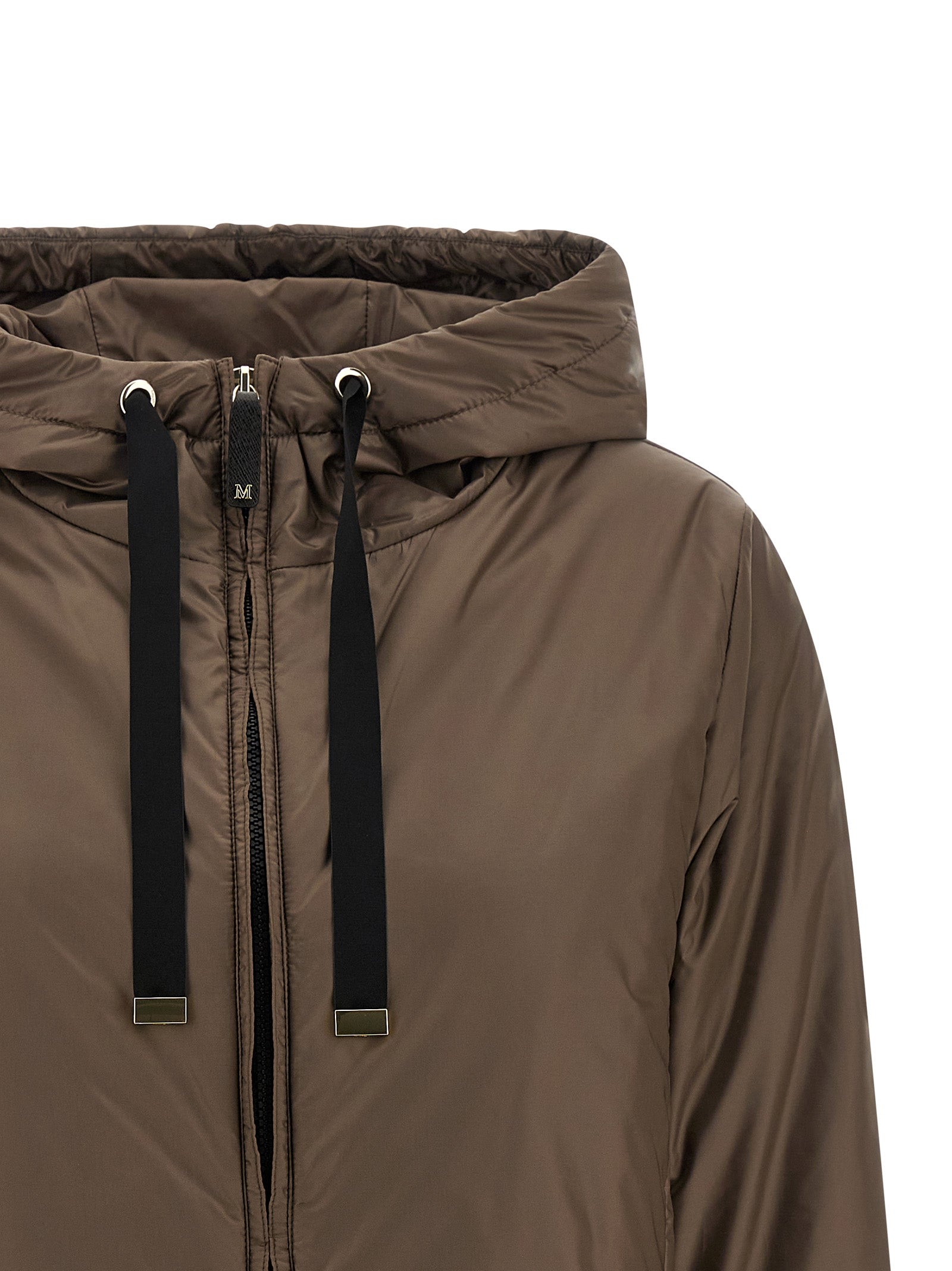 Max Mara Brown Polyester Full-Length Women's Jacket