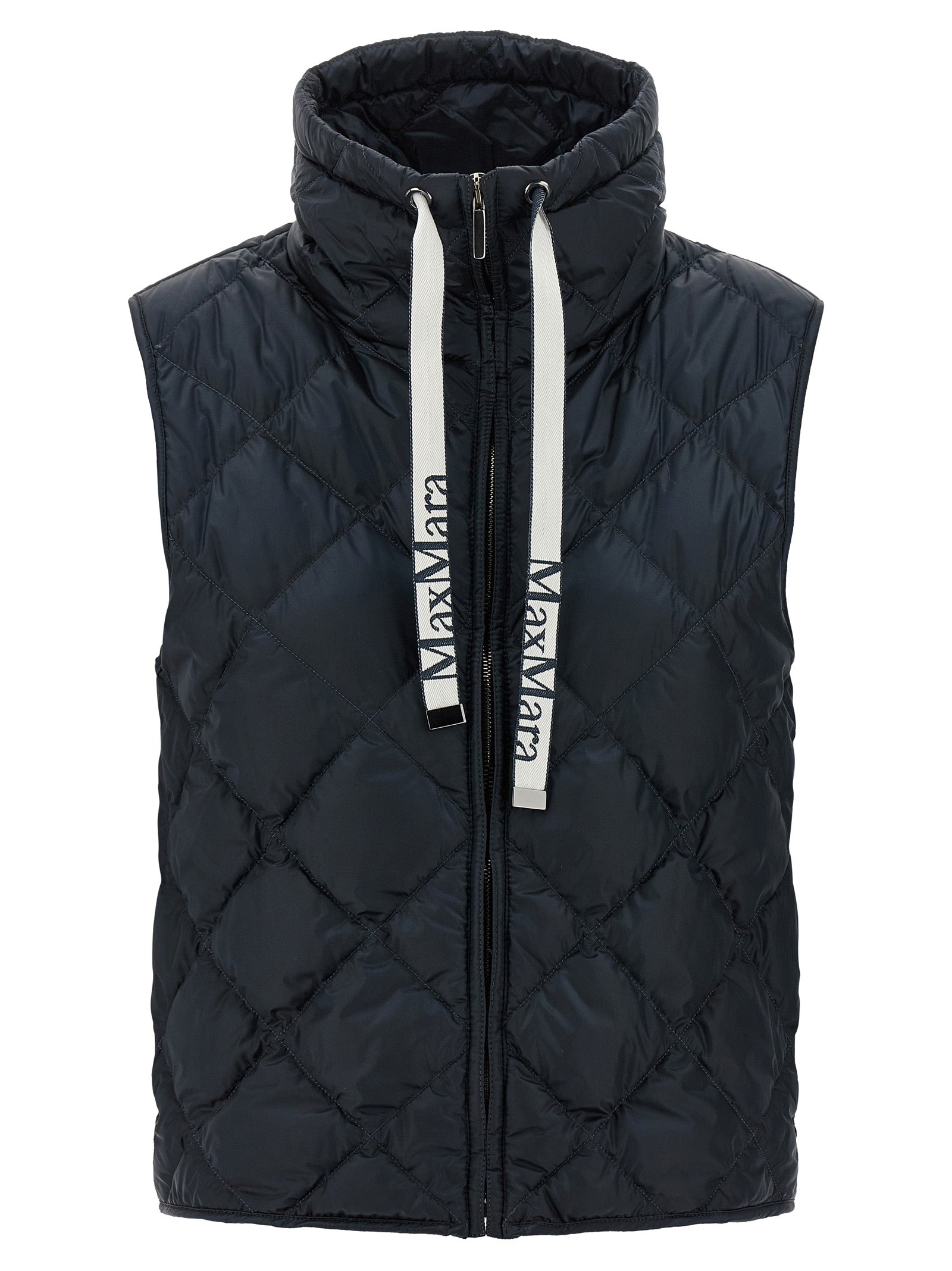 Max Mara Blue Polyamide Sleeveless Women's Jacket