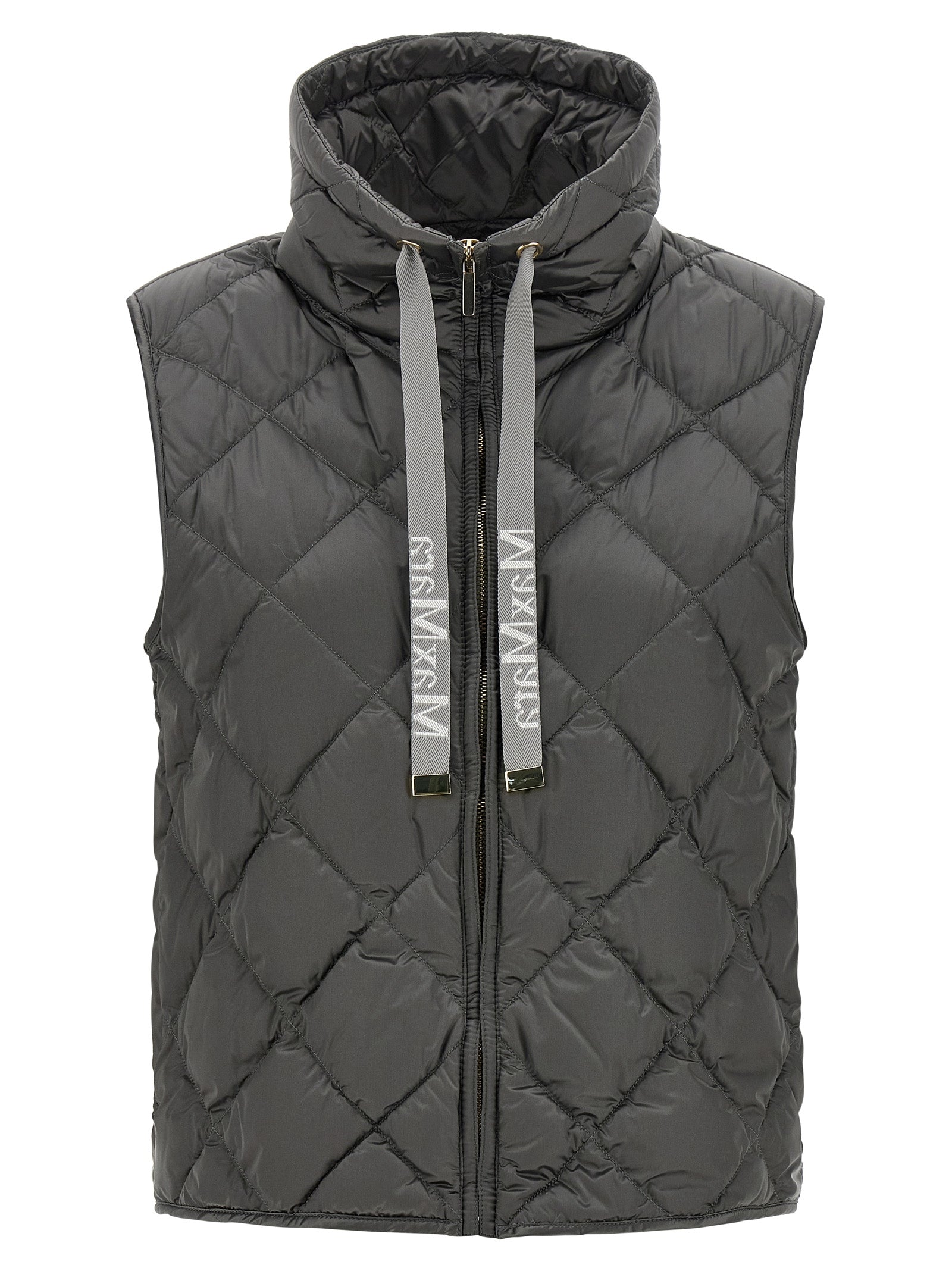 Max Mara Gray Polyamide Sleeveless Women's Jacket