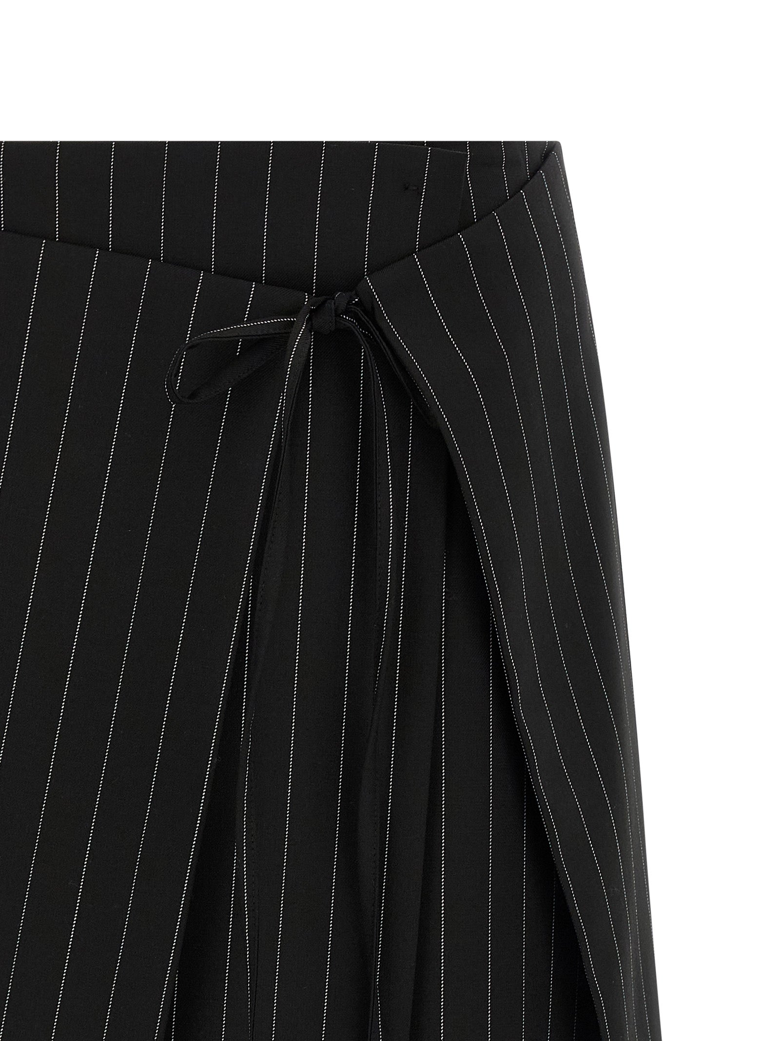 Sportmax Black Virgin Wool Long Women's Skirt