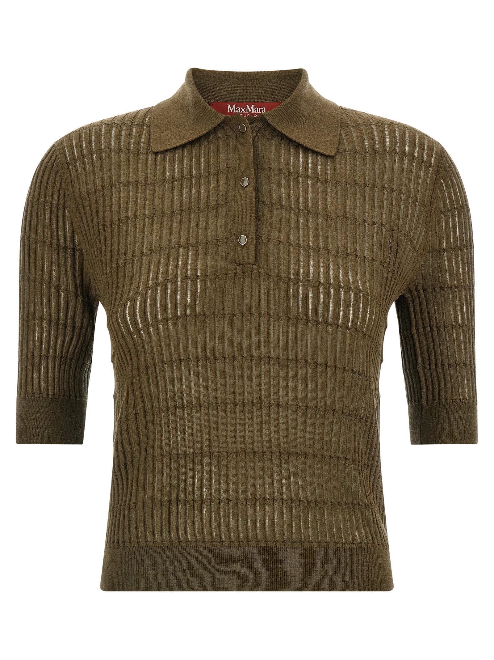 Max Mara Bicolor Silk Polo Women's Shirt