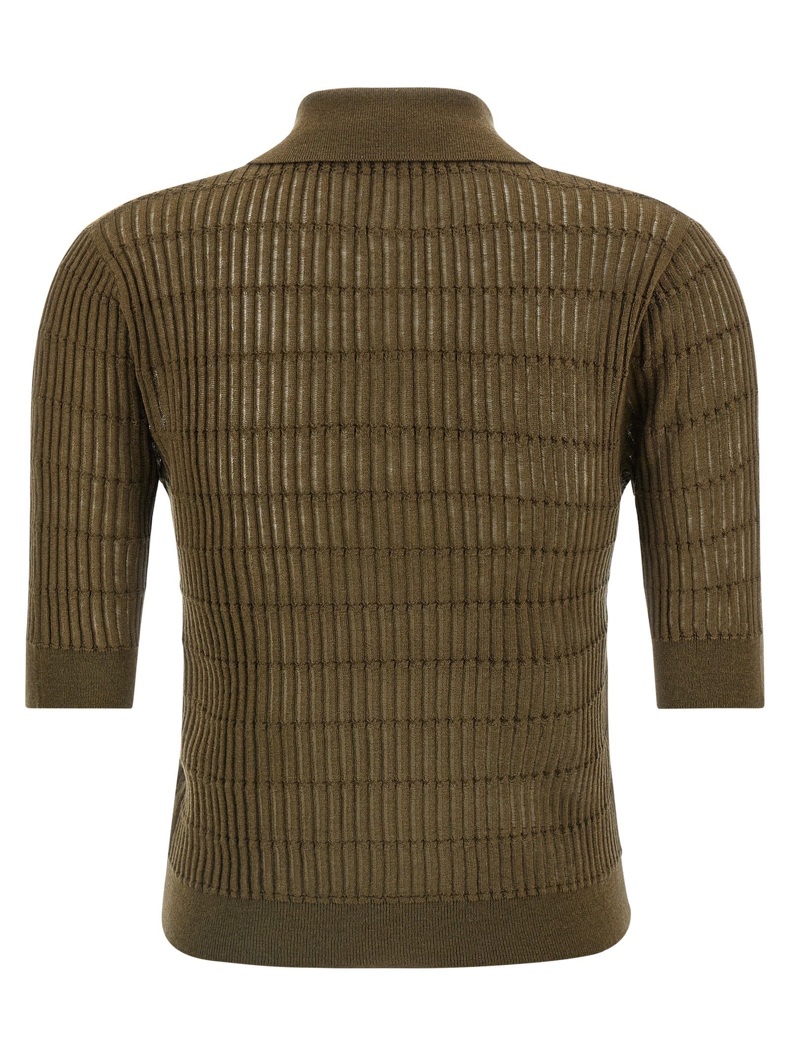 Max Mara Bicolor Silk Polo Women's Shirt